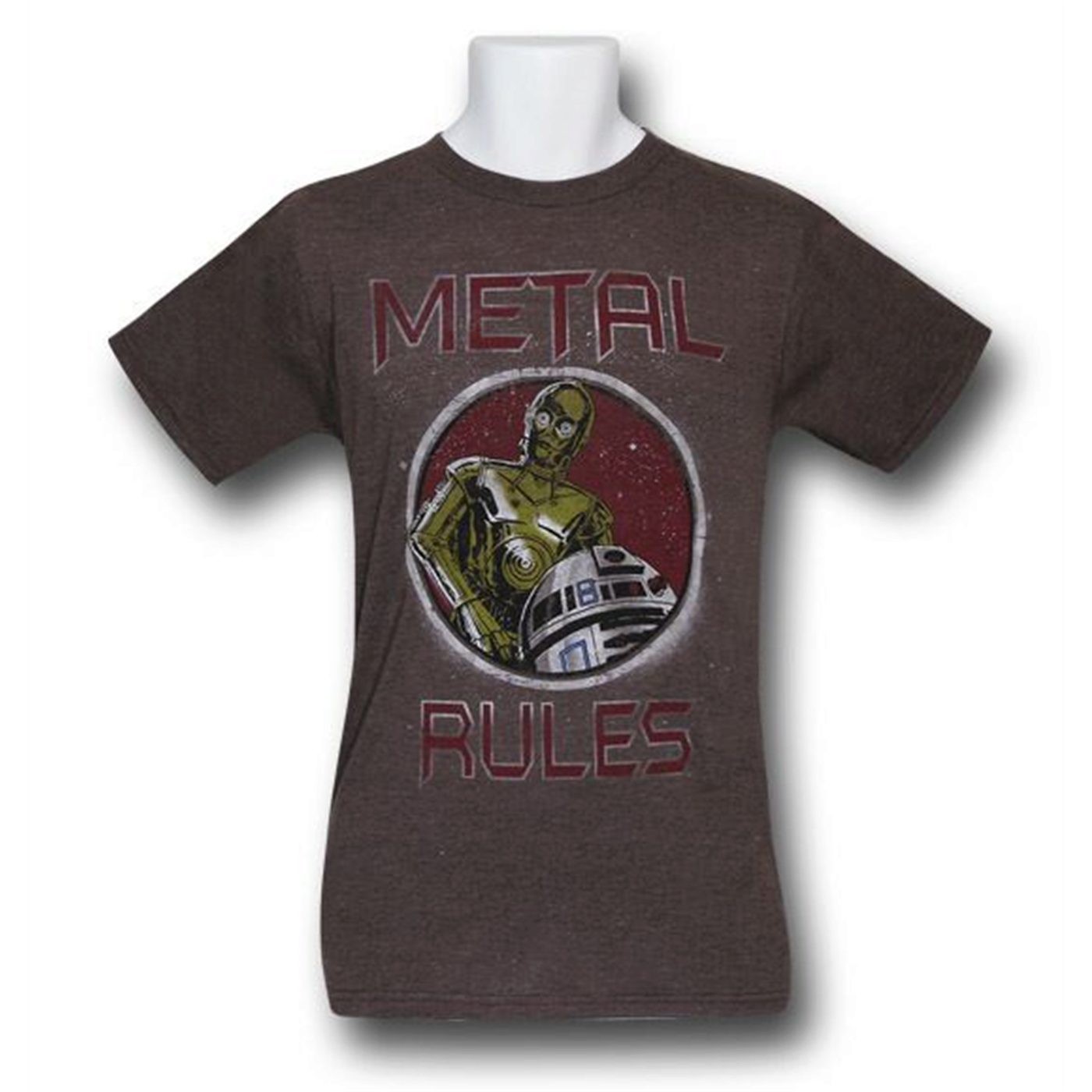 Star Wars Droids Metal Rules 30 Single T-Shirt, Brown