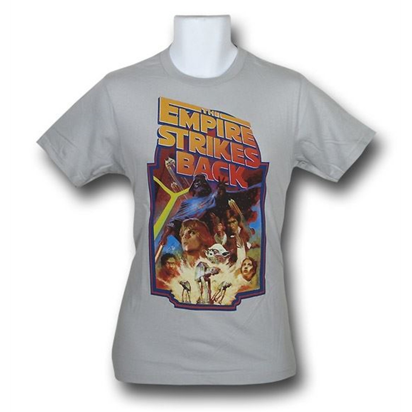 Star Wars Empire Strikes Back Movie Poster T-Shirt, Grey