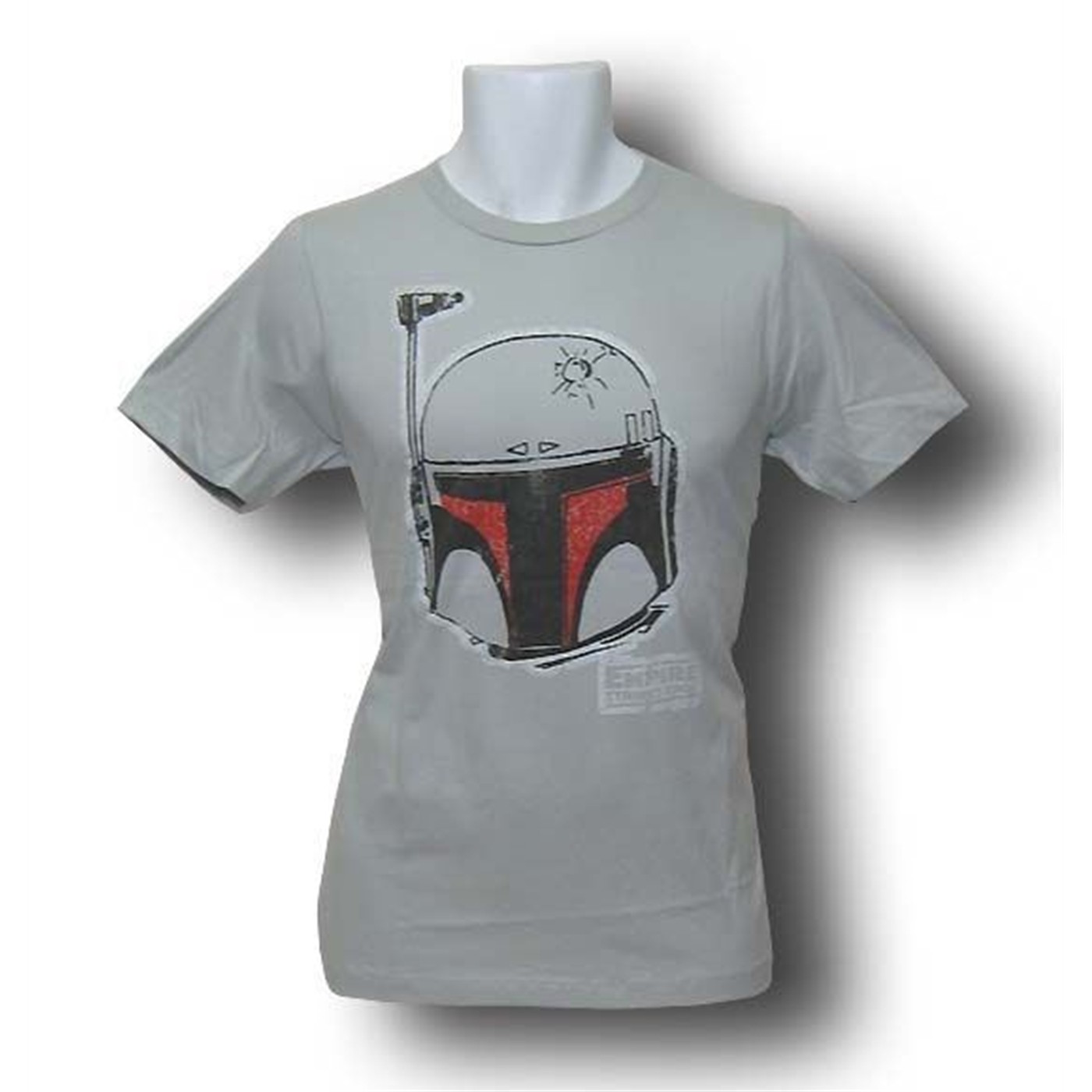 Star Wars Boba Fett Head T-Shirt, Grey