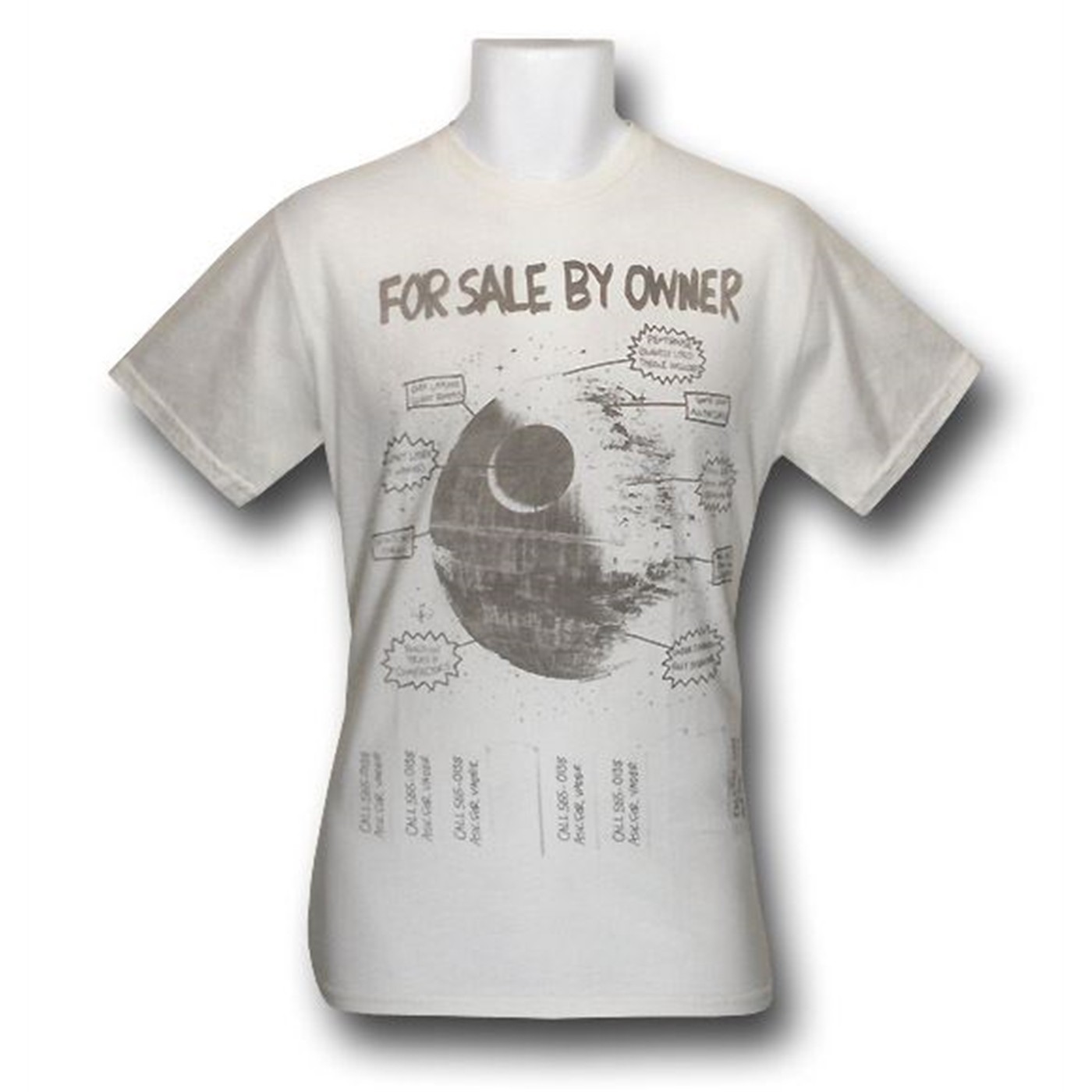 Star Wars Deathstar For Sale Junk Food T-Shirt, White