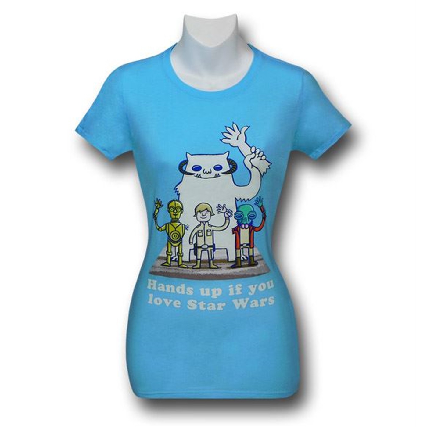 Star Wars Hands Up Women's T-Shirt, Blue