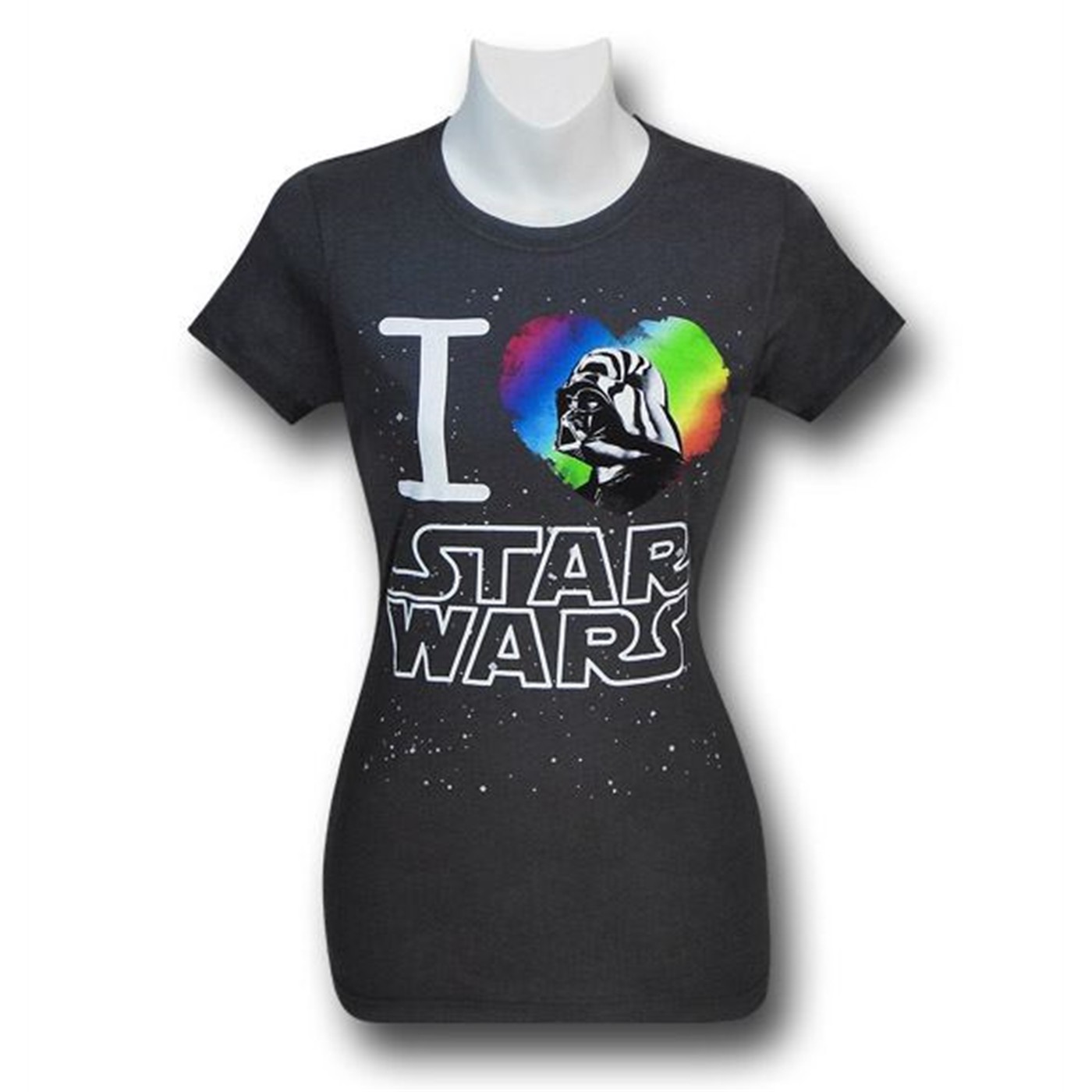 Star Wars I Heart Vader Women's T-Shirt, Grey