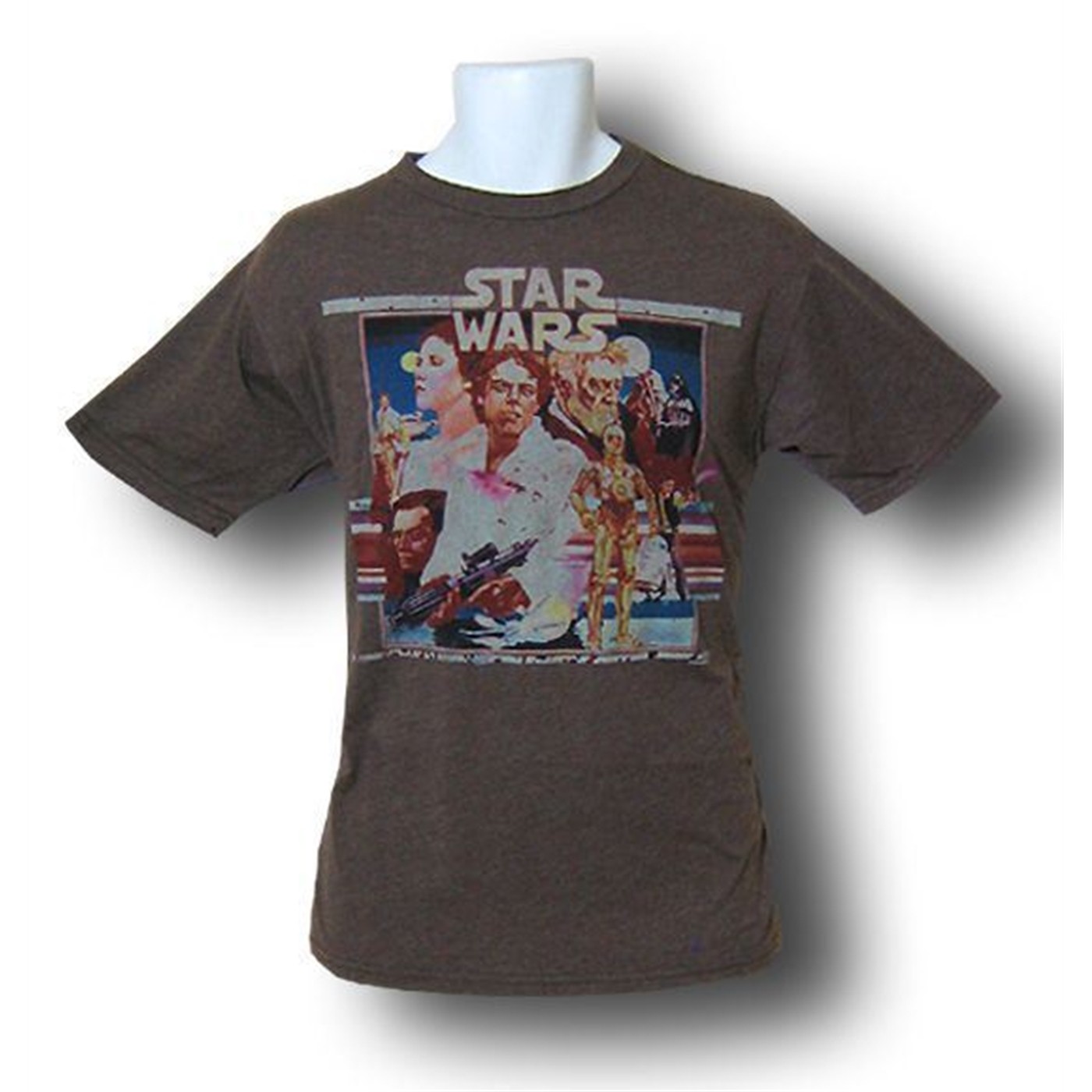 Star Wars Brown Movie Poster Junkfood T-Shirt, Brown