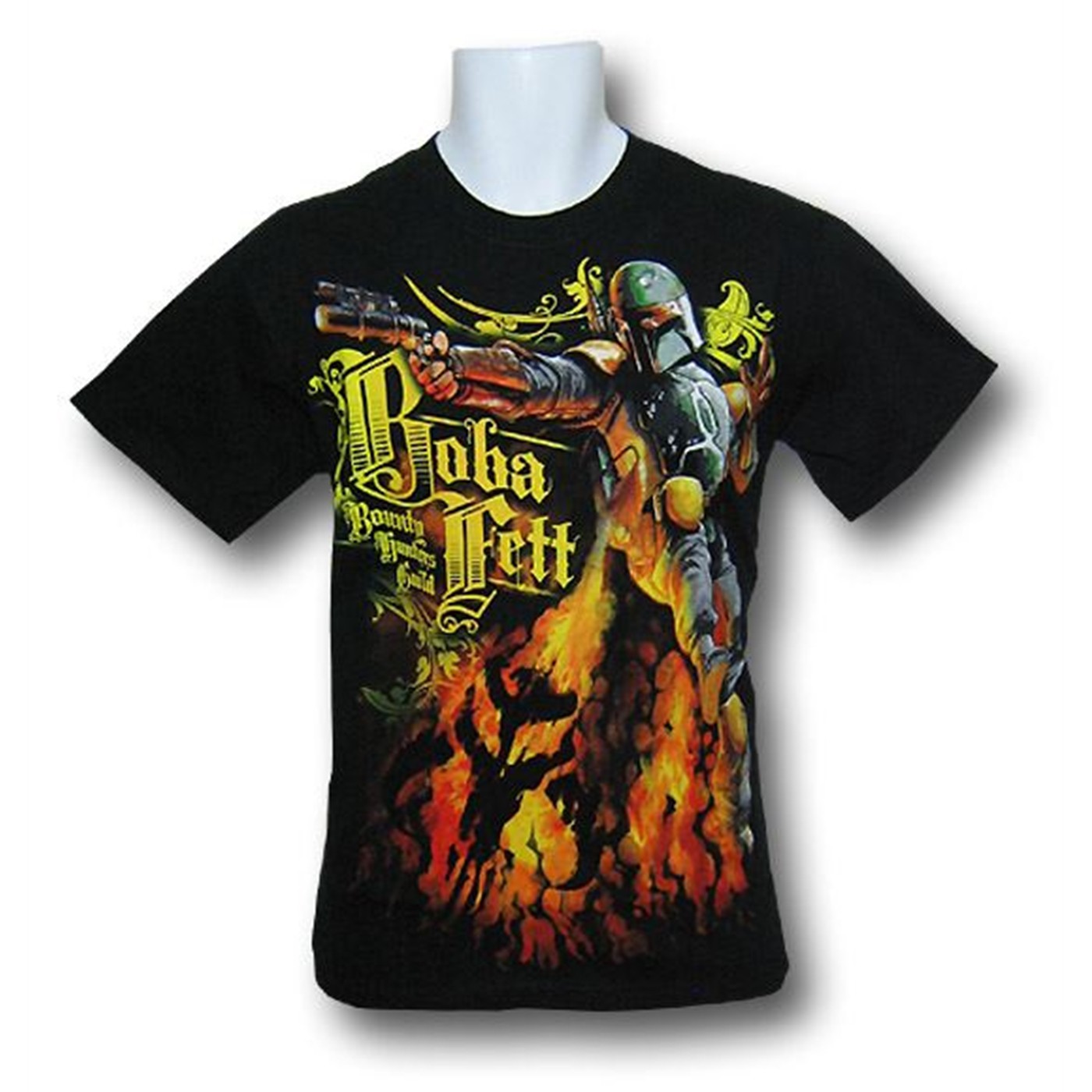 Star Wars Boba Fett Hunters Guild T-Shirt, Black