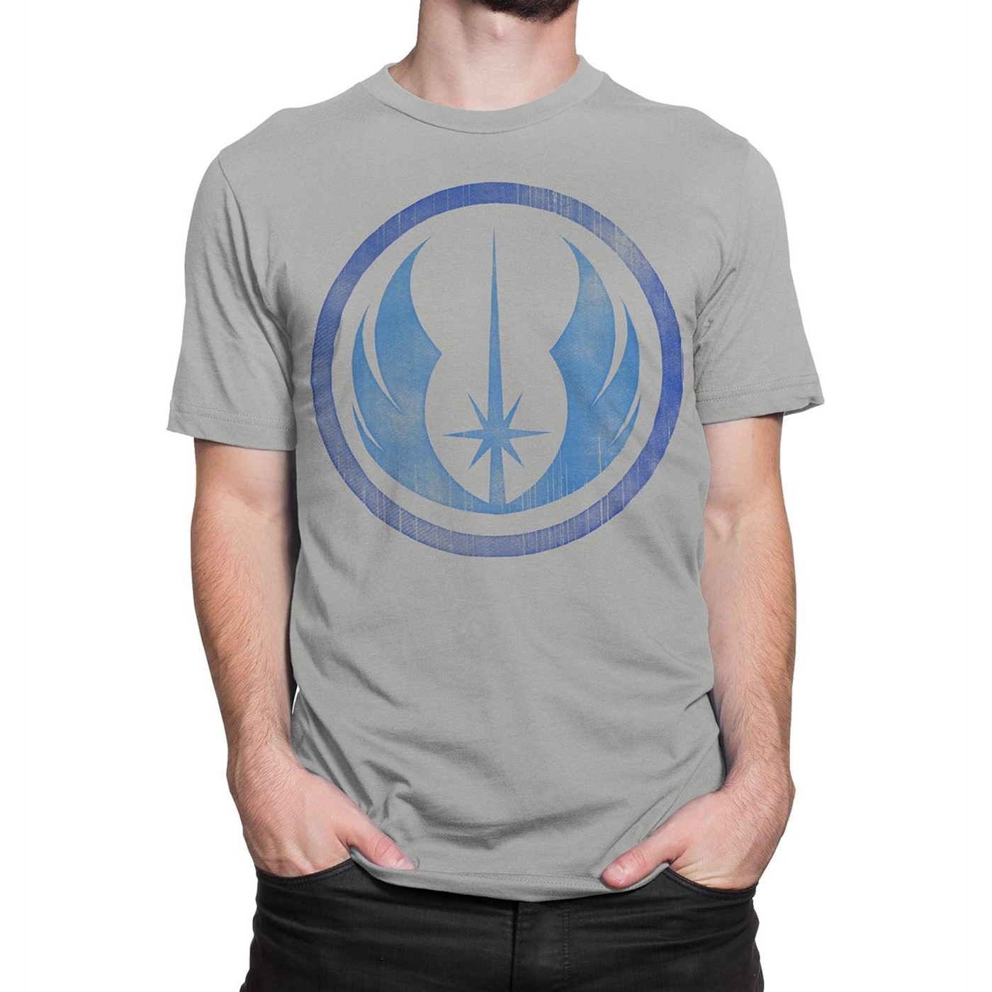 Star Wars Jedi Worn Symbol 30 Single T-Shirt, Blue