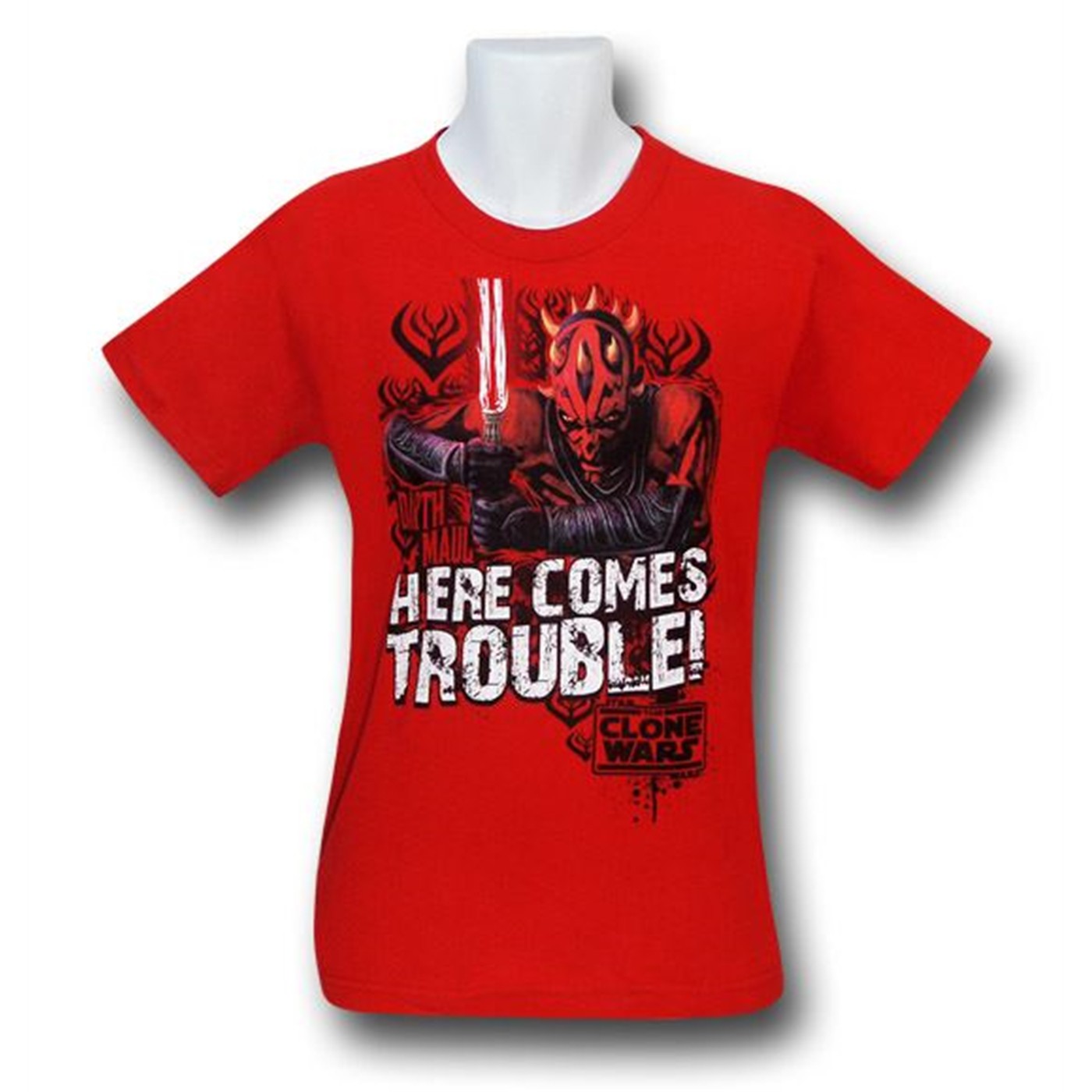 Star Wars Kids Darth Maul Trouble T-Shirt, Red