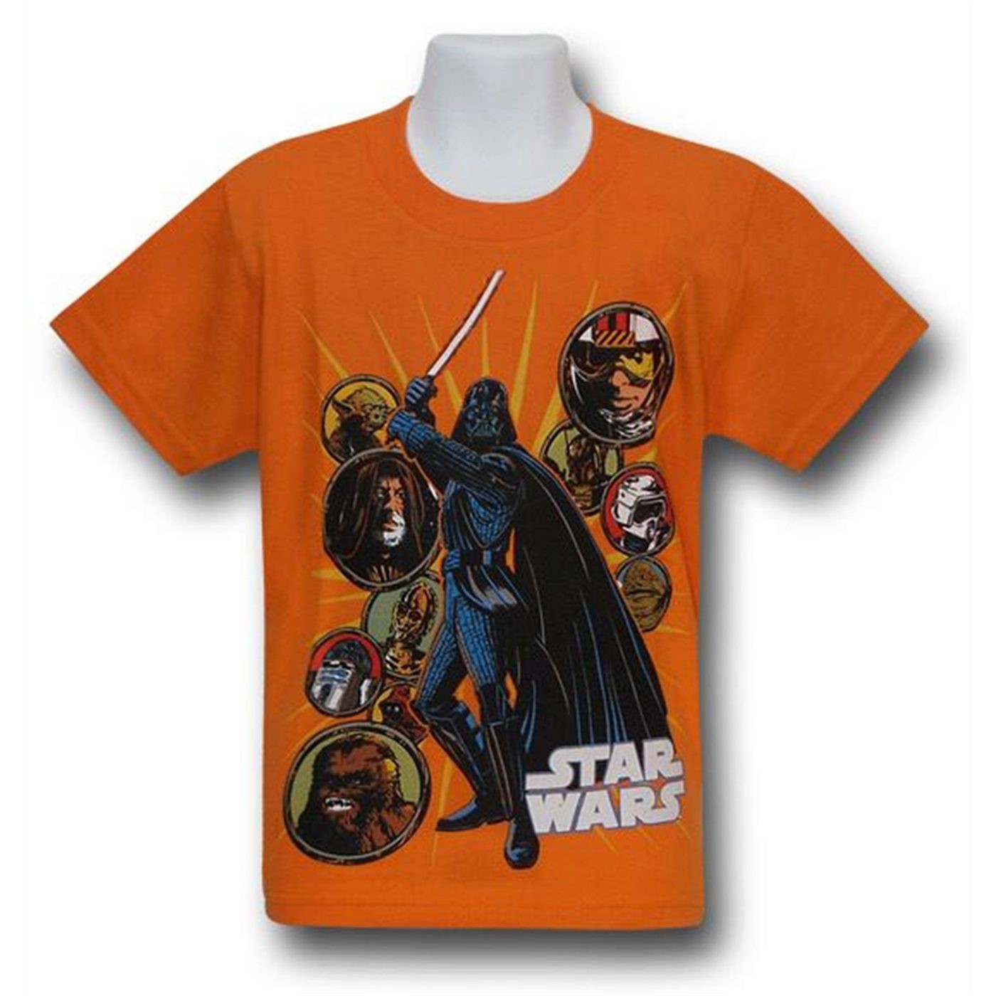 Star Wars Kids Vader At Bat T-Shirt, Orange