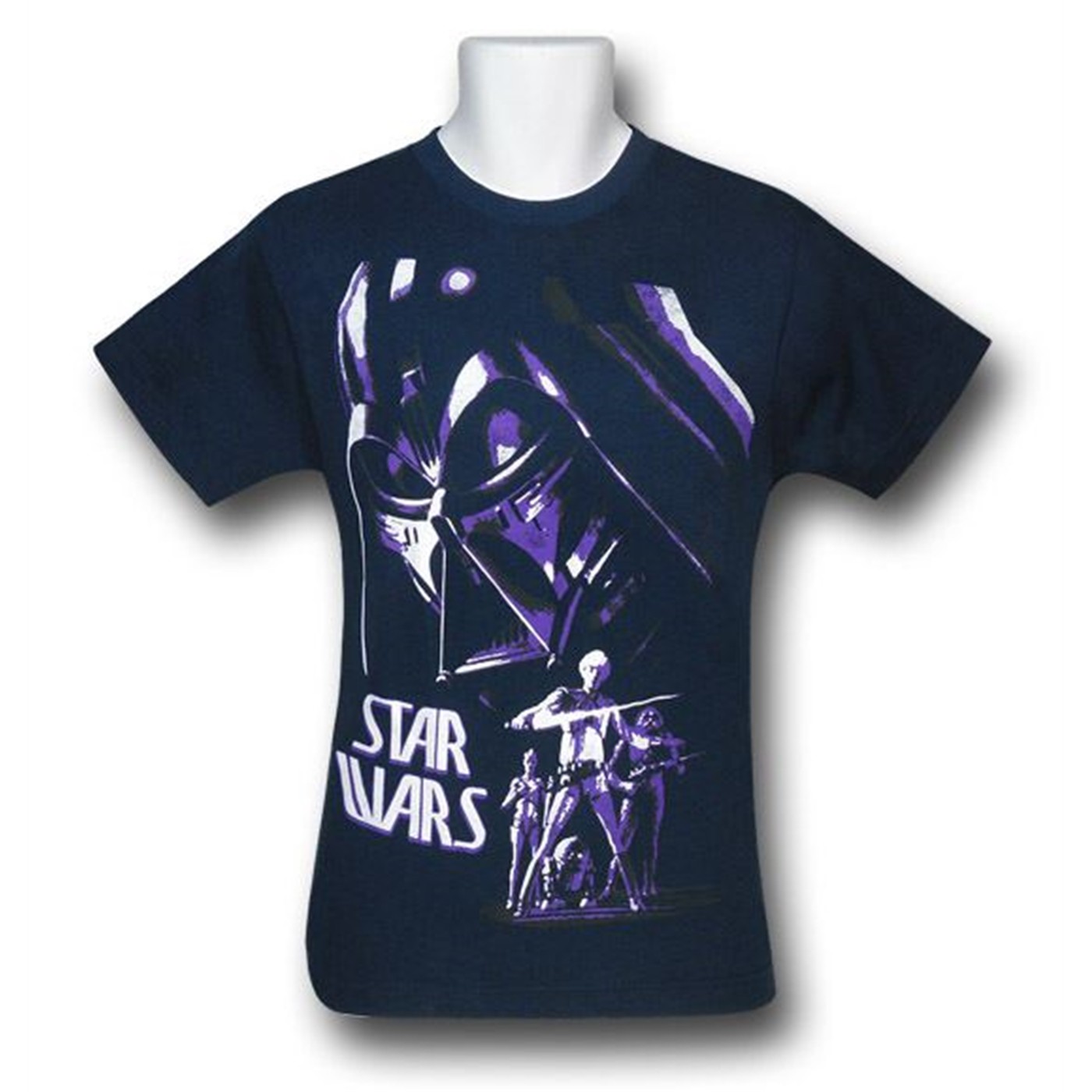 Star Wars Vader Kids UV-Ink T-Shirt, Blue