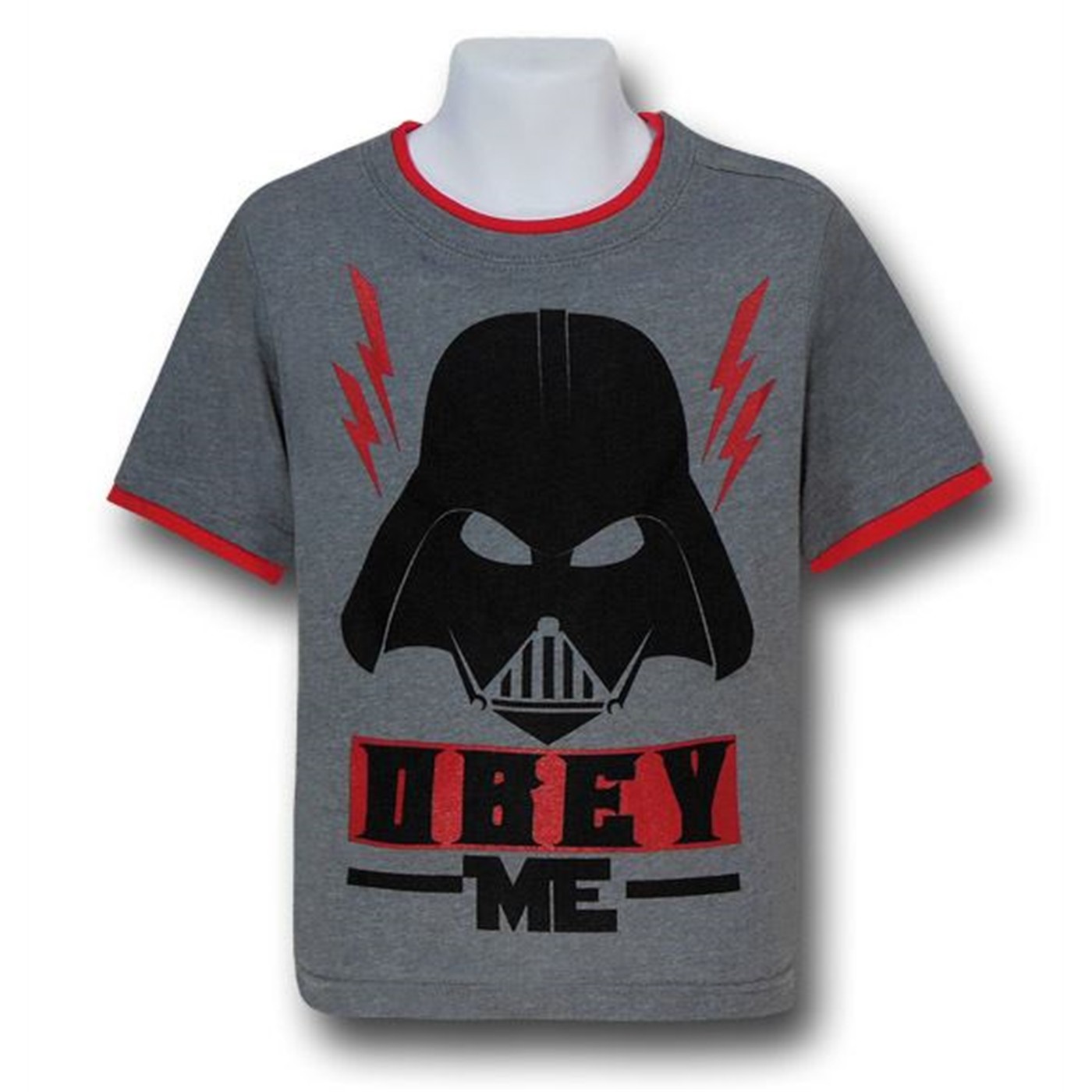 Star Wars Kids Vader Obey T-Shirt, Grey