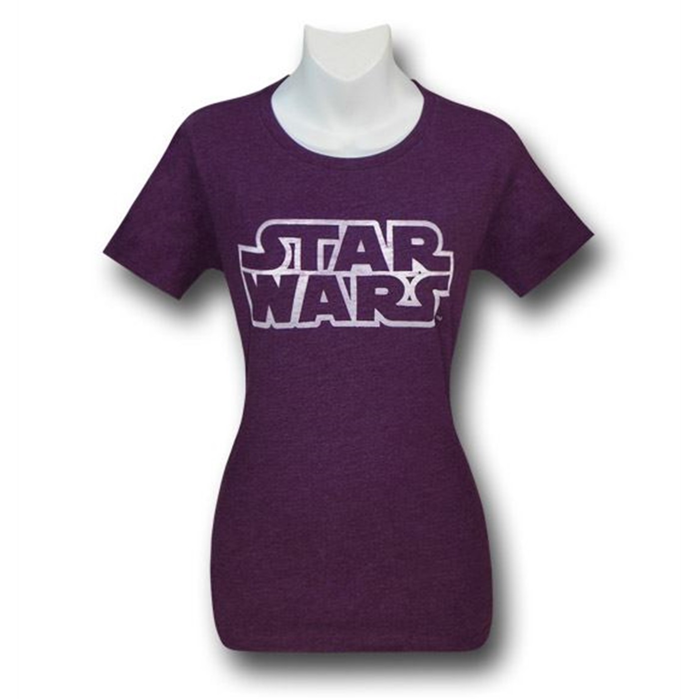 Star Wars Logo Plum Burnout Women's T-Shirt, Purple