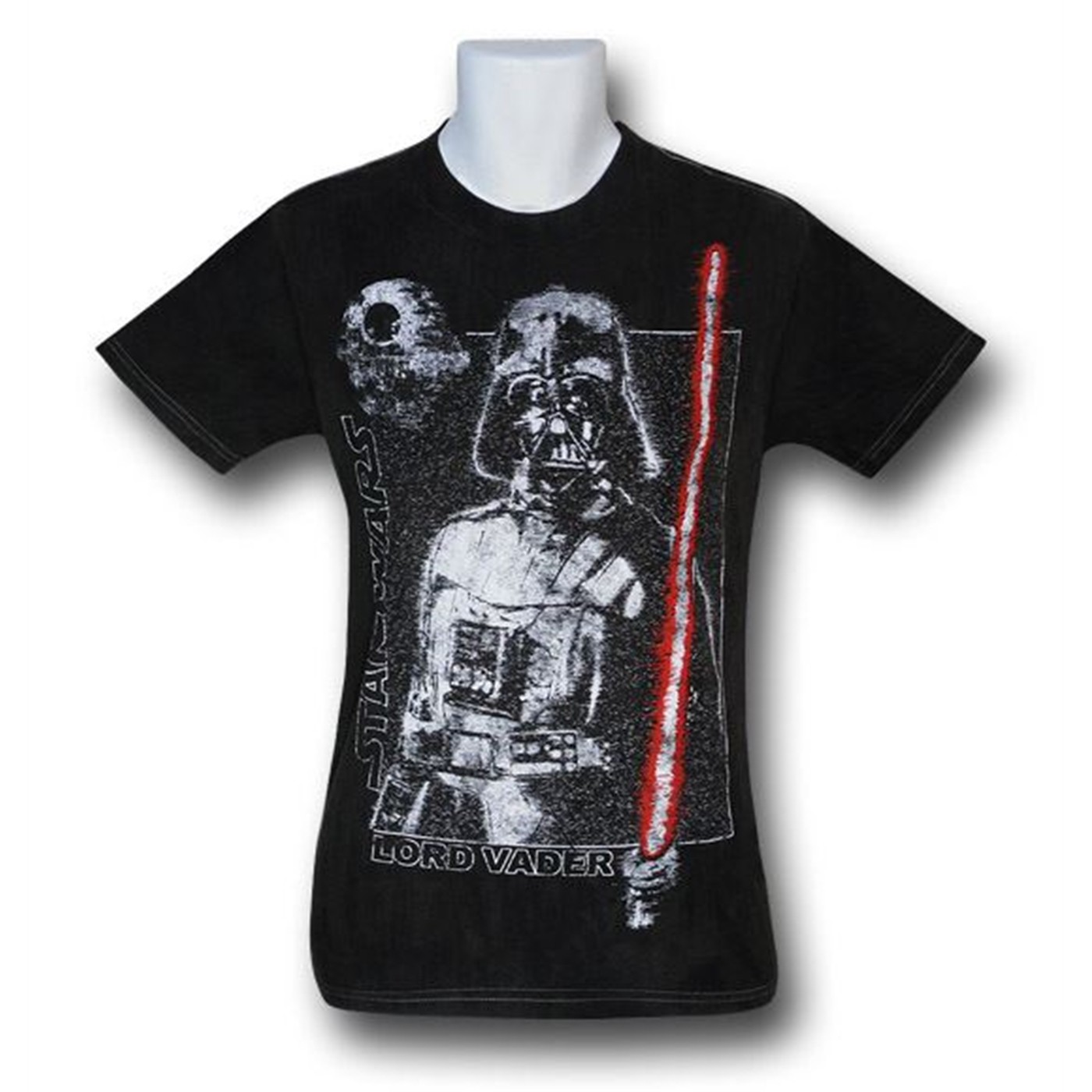 Star Wars Lord Vader Black Wash T-Shirt, Black