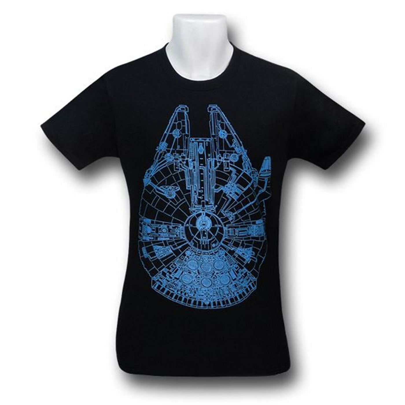 Star Wars Millennium Falcon Blue Glow T-Shirt, Blue