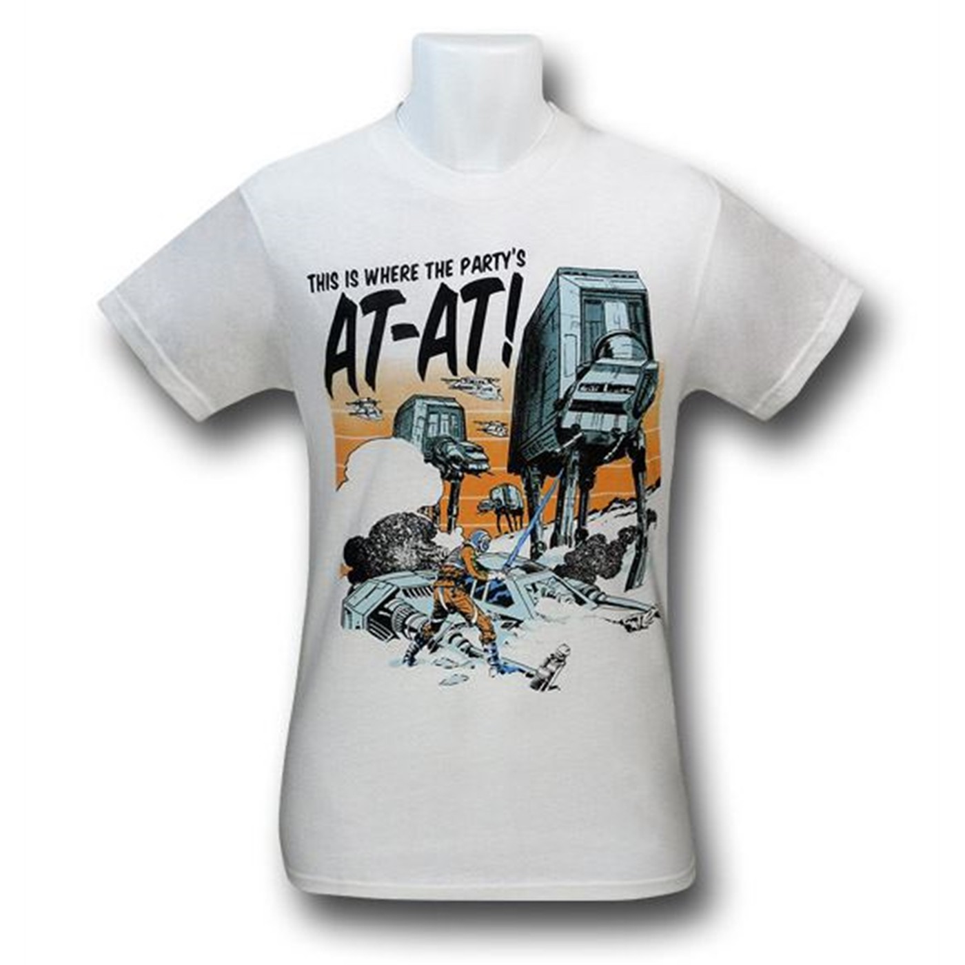 Star Wars Where The Party's AT-AT T-Shirt, White