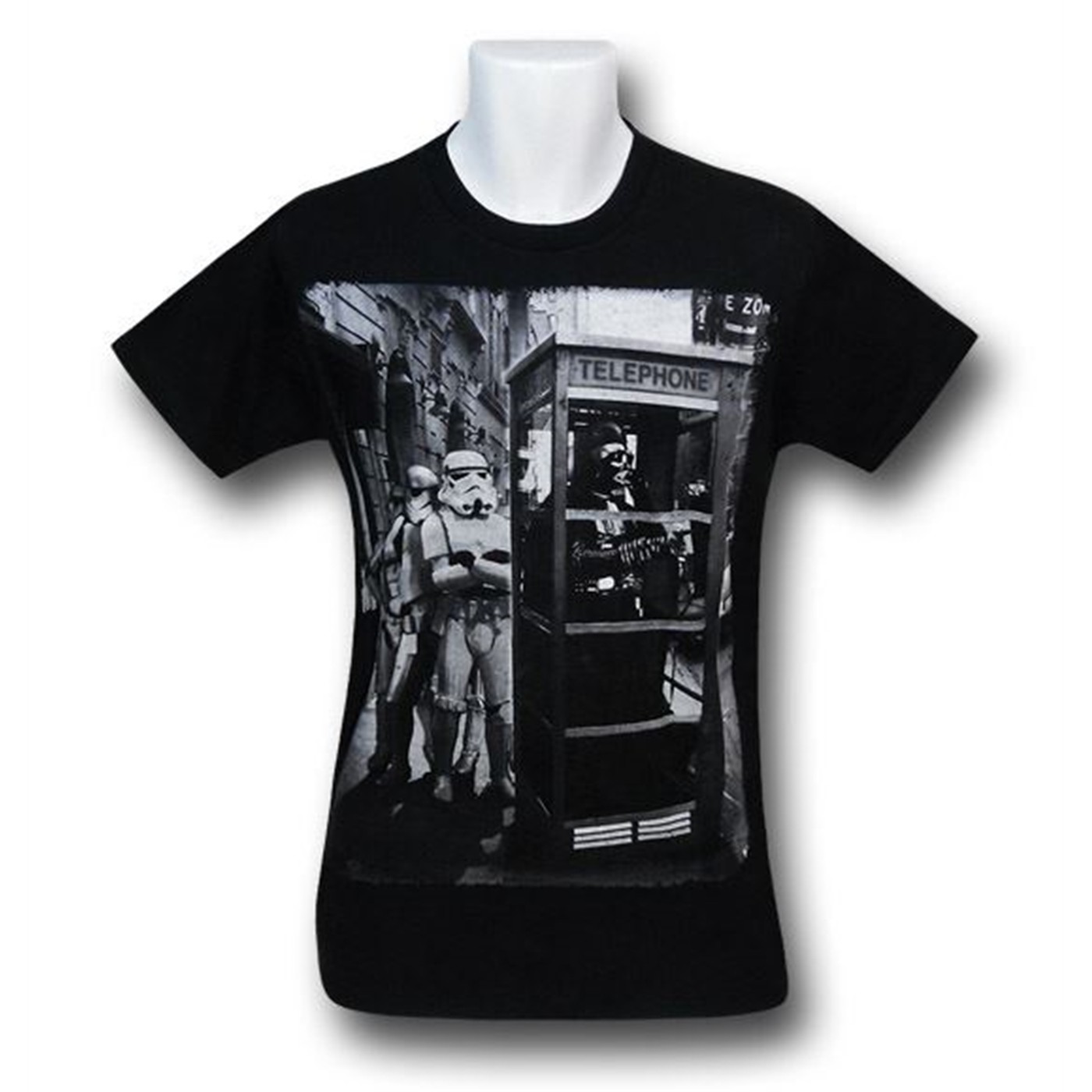 Star Wars Vader Phone Booth T-Shirt, Black