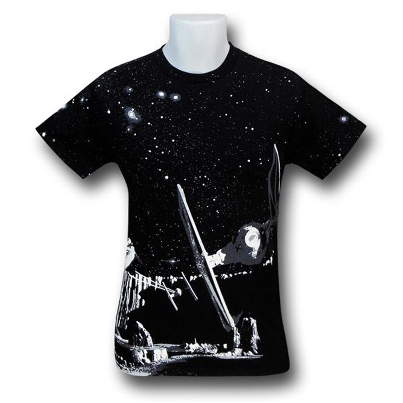 Star Wars Killer Pursuit All-Over Print Glow T-Shirt, Black