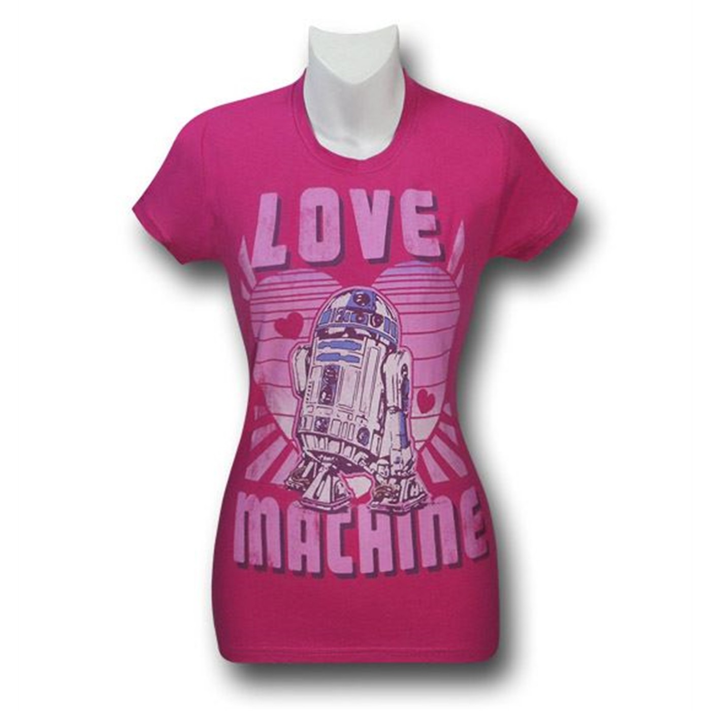 Star Wars R2D2 Love Machine Women's T-Shirt, Pink