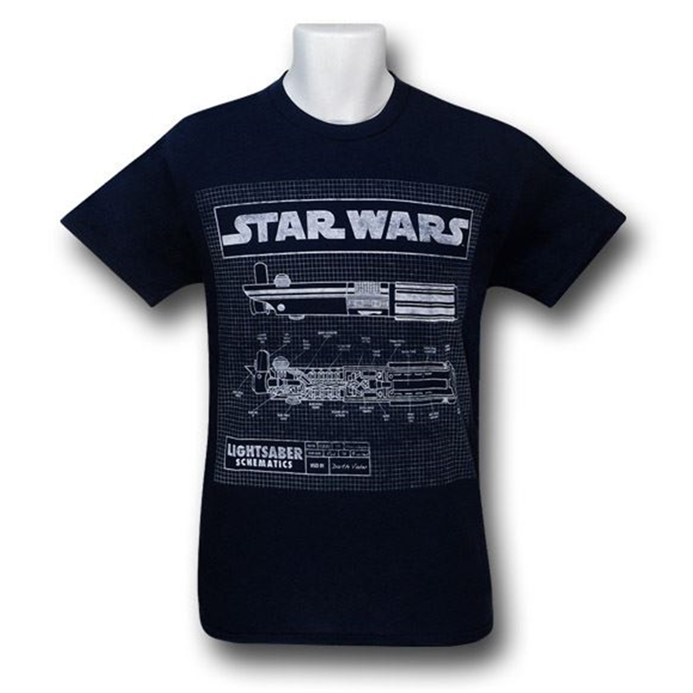 Star Wars Saber Diagram T-Shirt, Blue
