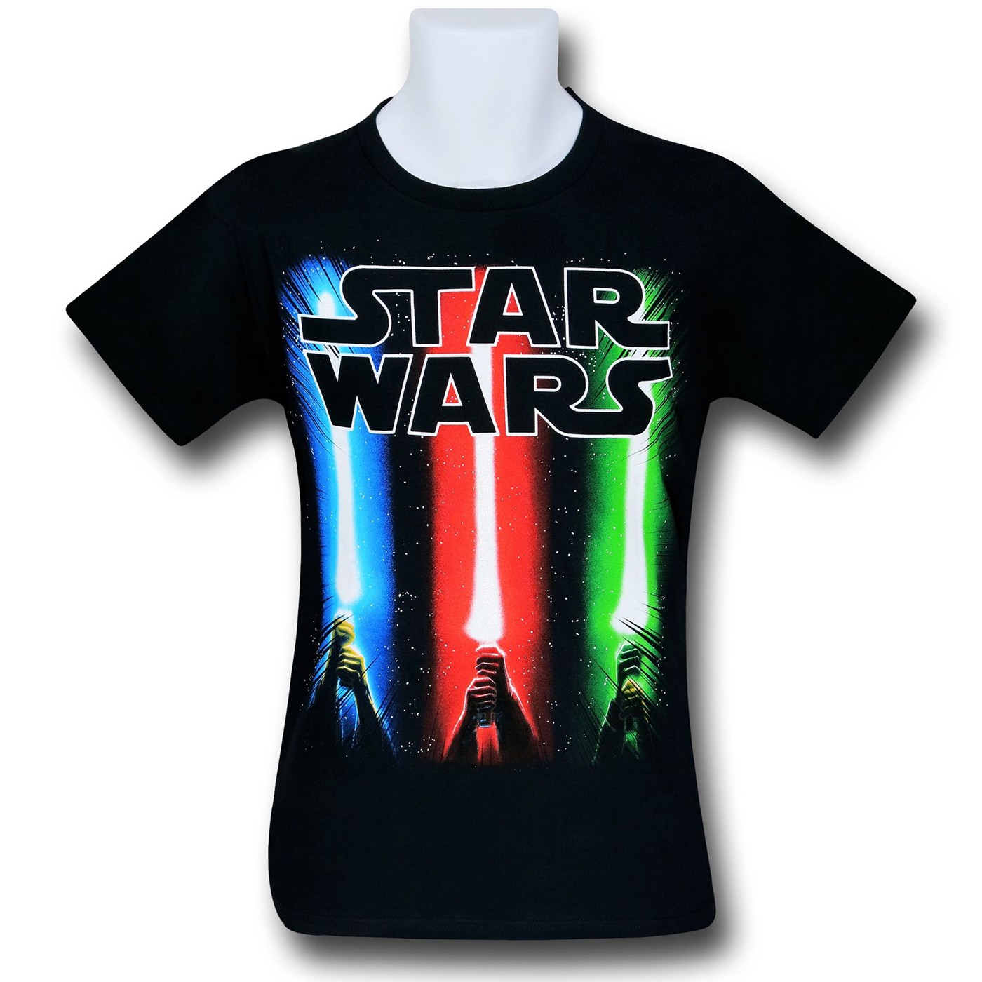 Star Wars Raised Sabers Kids T-Shirt, Black