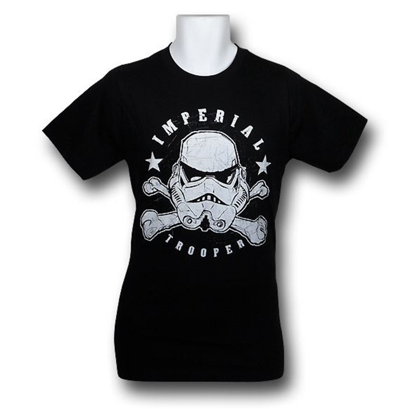 Star Wars Trooper Skull 'n Bones 30s T-Shirt, Black
