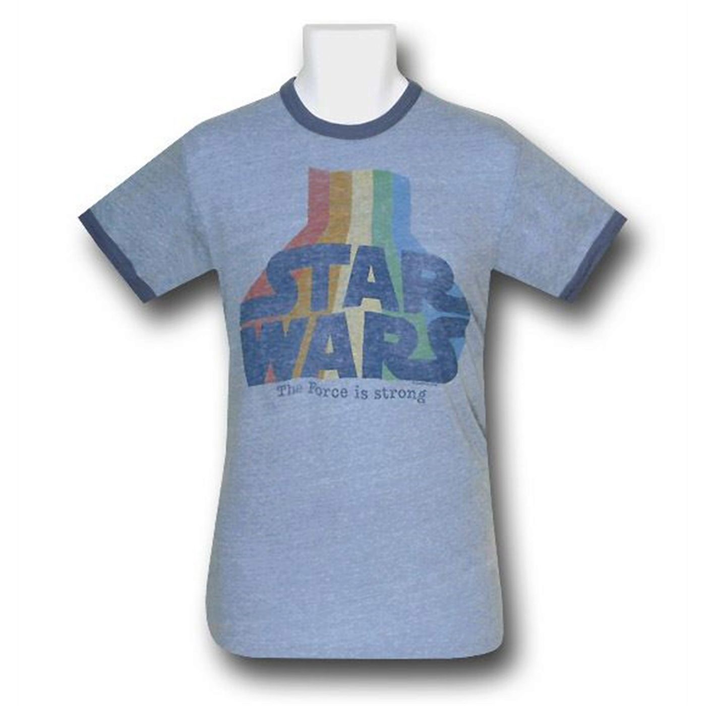 Star Wars Spectrum Logo Junk Food Ringer T-Shirt, Blue