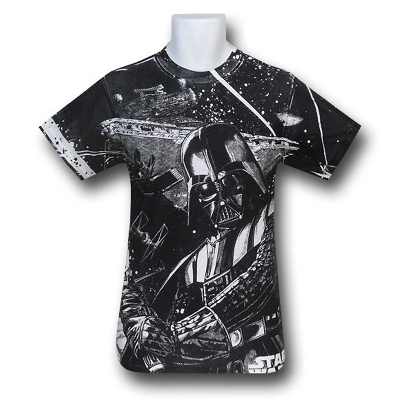 Star Wars Sublimated Vader Saber Swing T-Shirt, Black