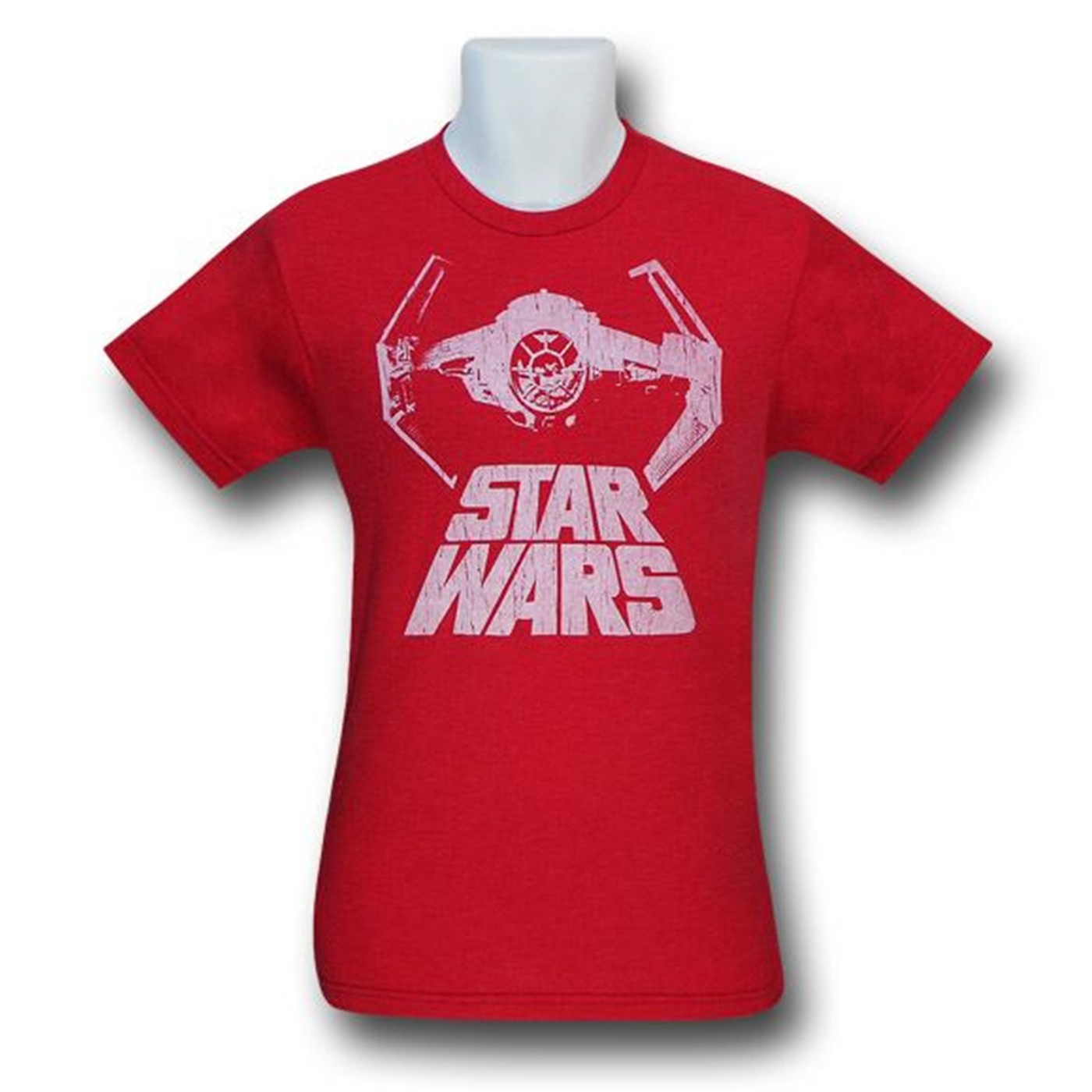 Star Wars Distressed TIE Advanced 30 Single T-Shirt, Red
