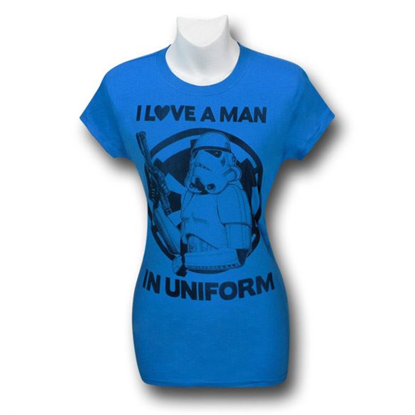 Star Wars Man In Uniform Juniors T-Shirt, Blue