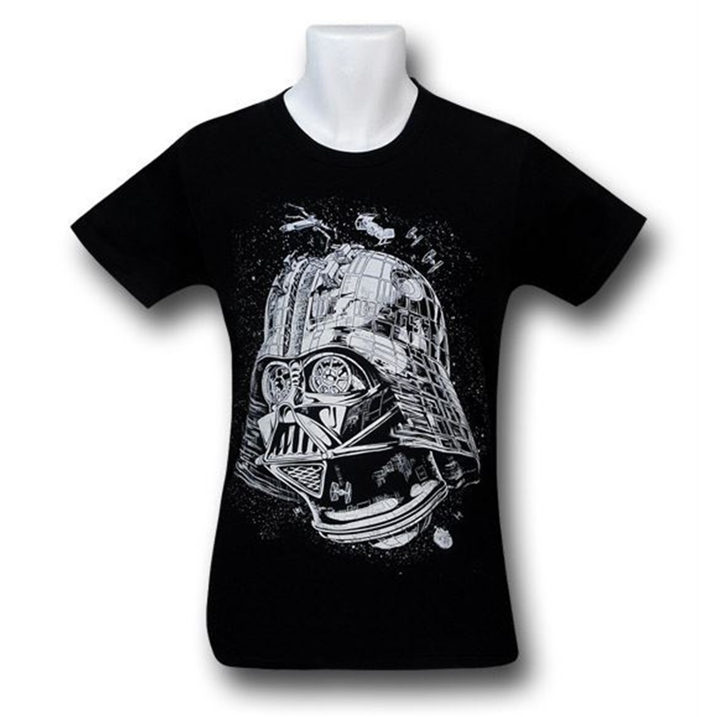 Star Wars Vader Death Star Dome 30s T-Shirt, Black