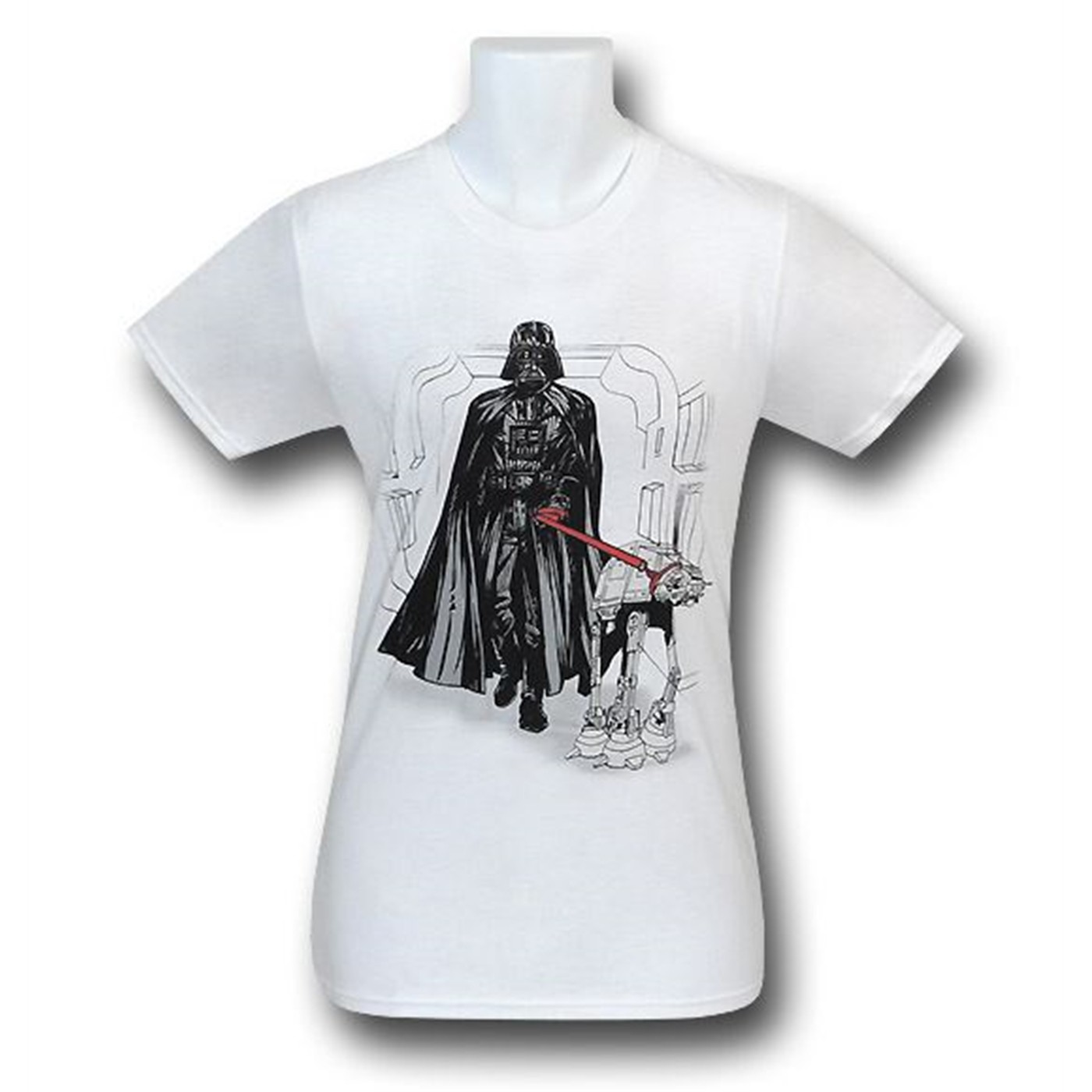 Vader Walking Imperial Walker T-Shirt, White