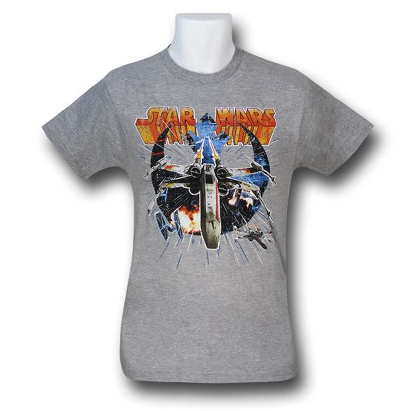 Star Wars X-Wing Burst 30 Single T-Shirt, Grey