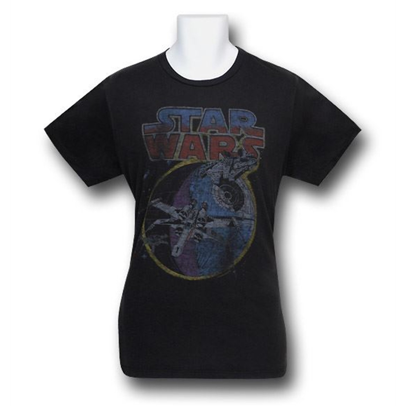 Star Wars Falcon & X-Wing Junk Food T-Shirt, Black