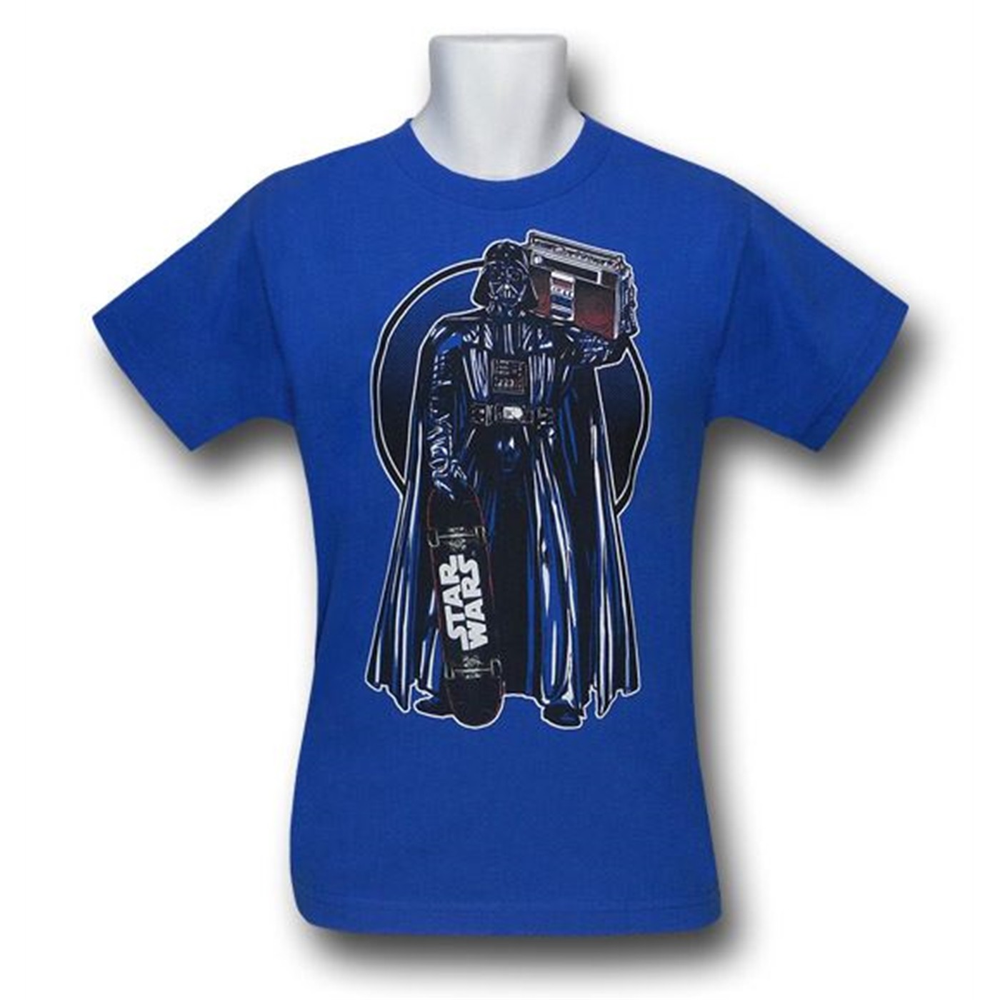Star Wars Vader Boom Box Skater Youth T-Shirt, Blue