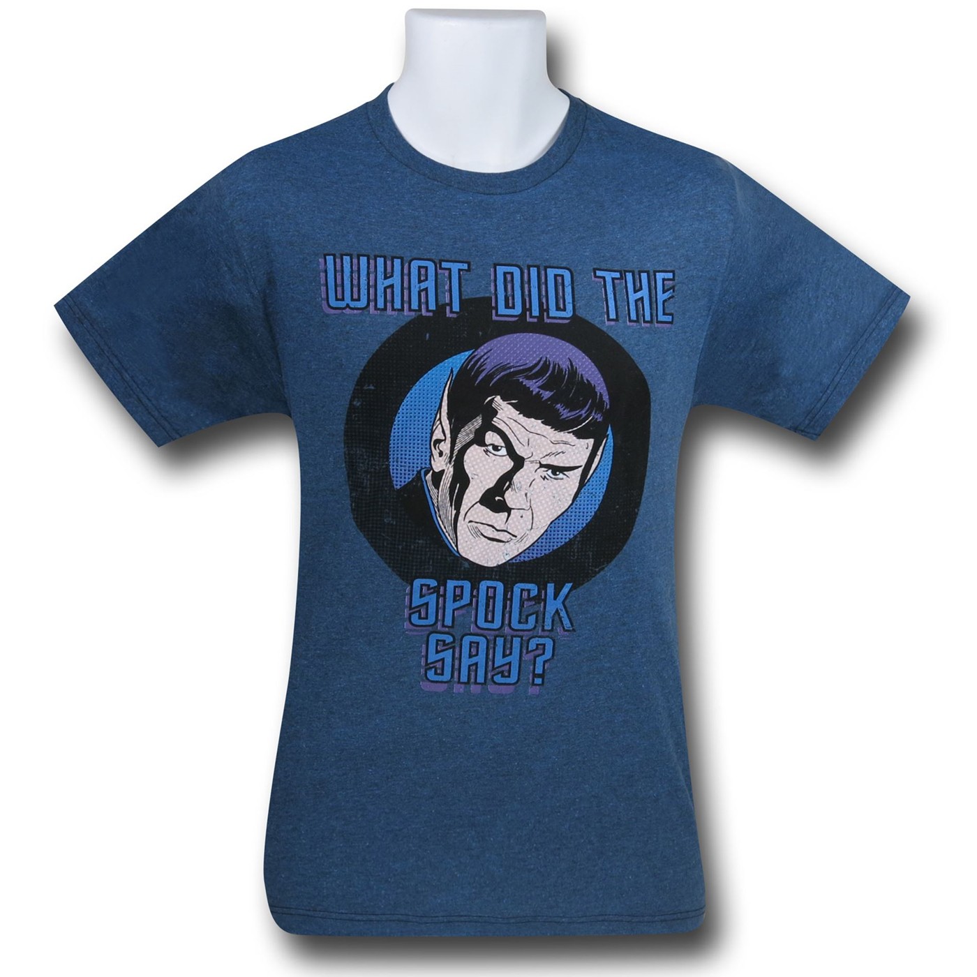Star Trek What Did Spock Say 30 Single T-Shirt, Blue