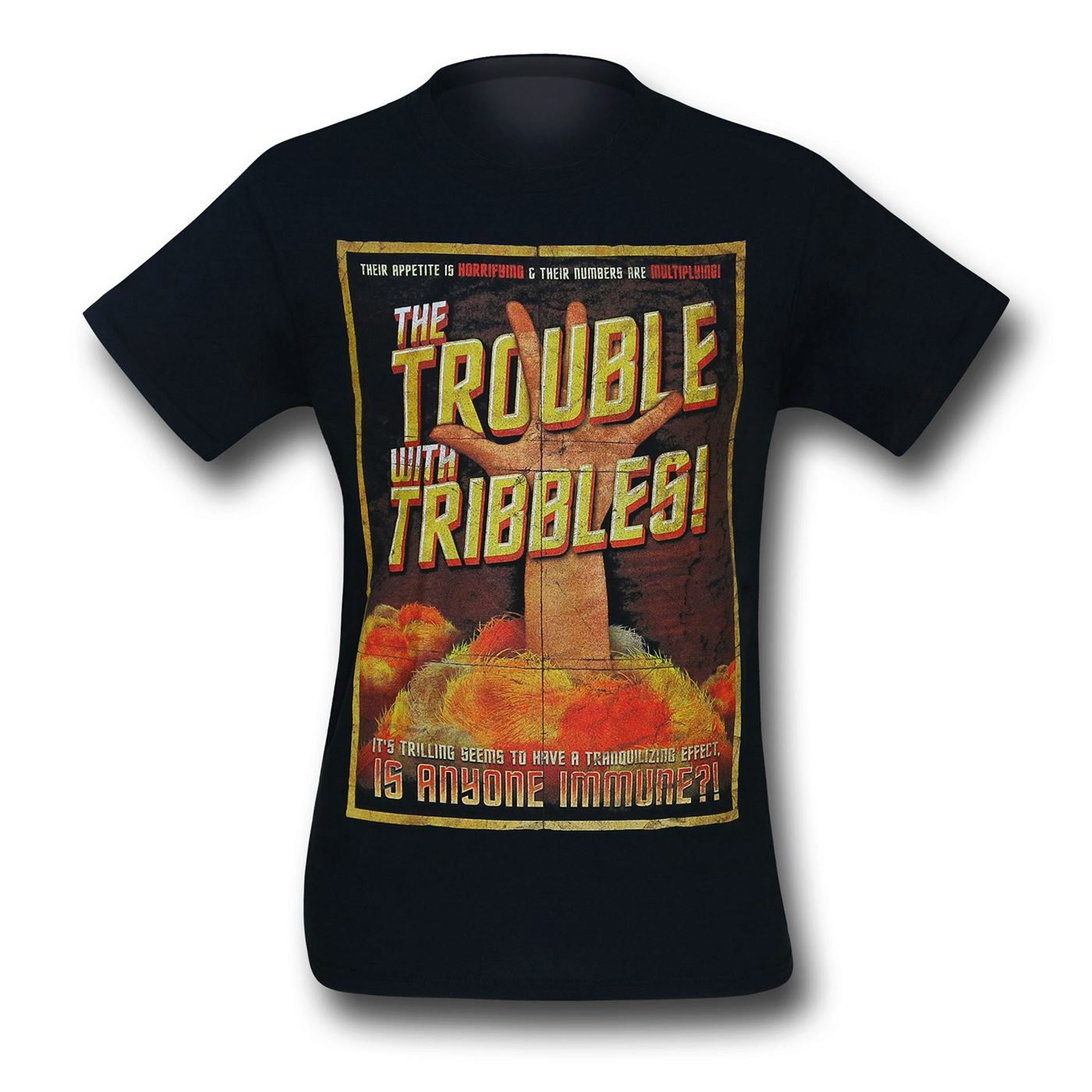 Star Trek Tribbles Movie Poster T-Shirt, Black