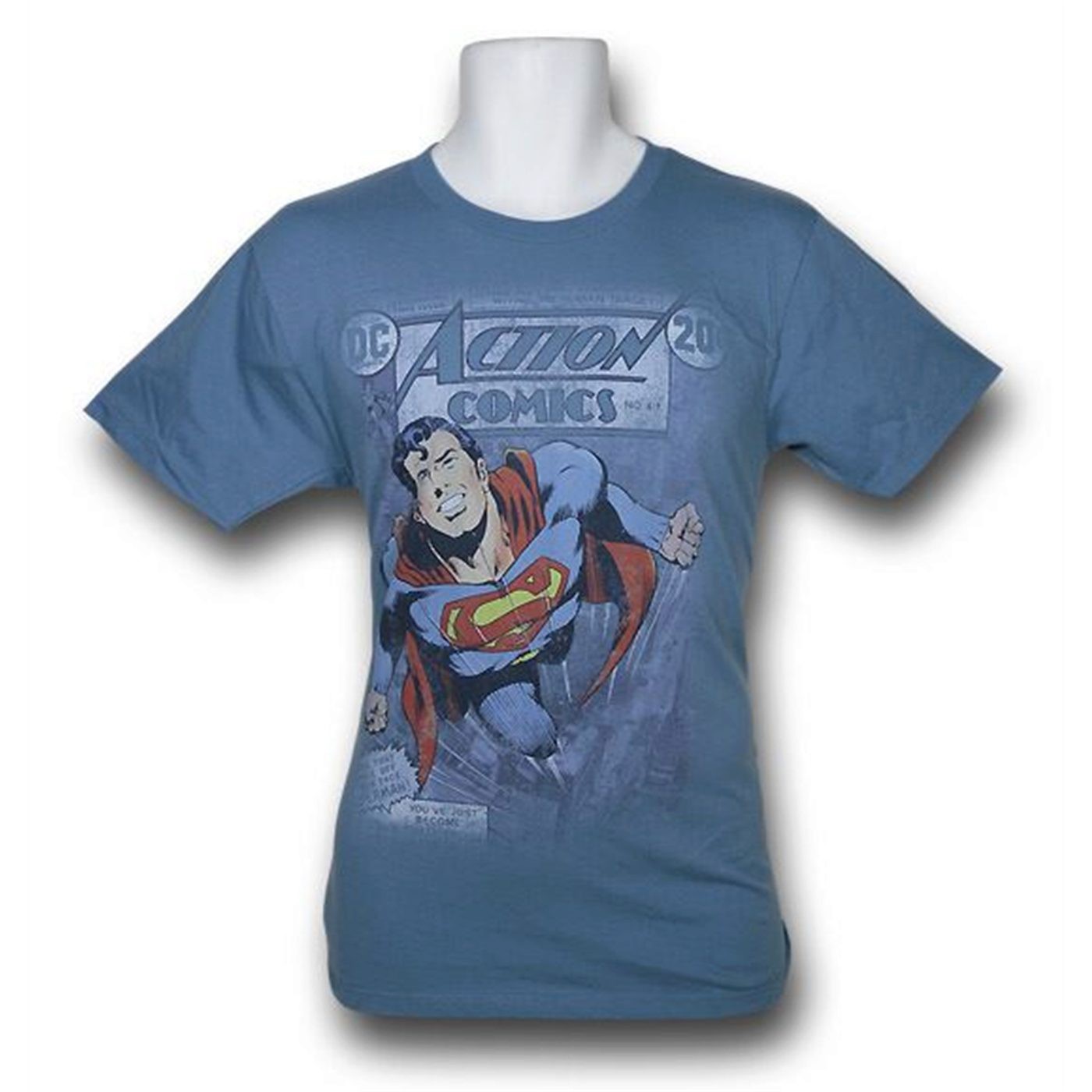 Superman Action Comics #419 (30 Single) T-Shirt, Blue