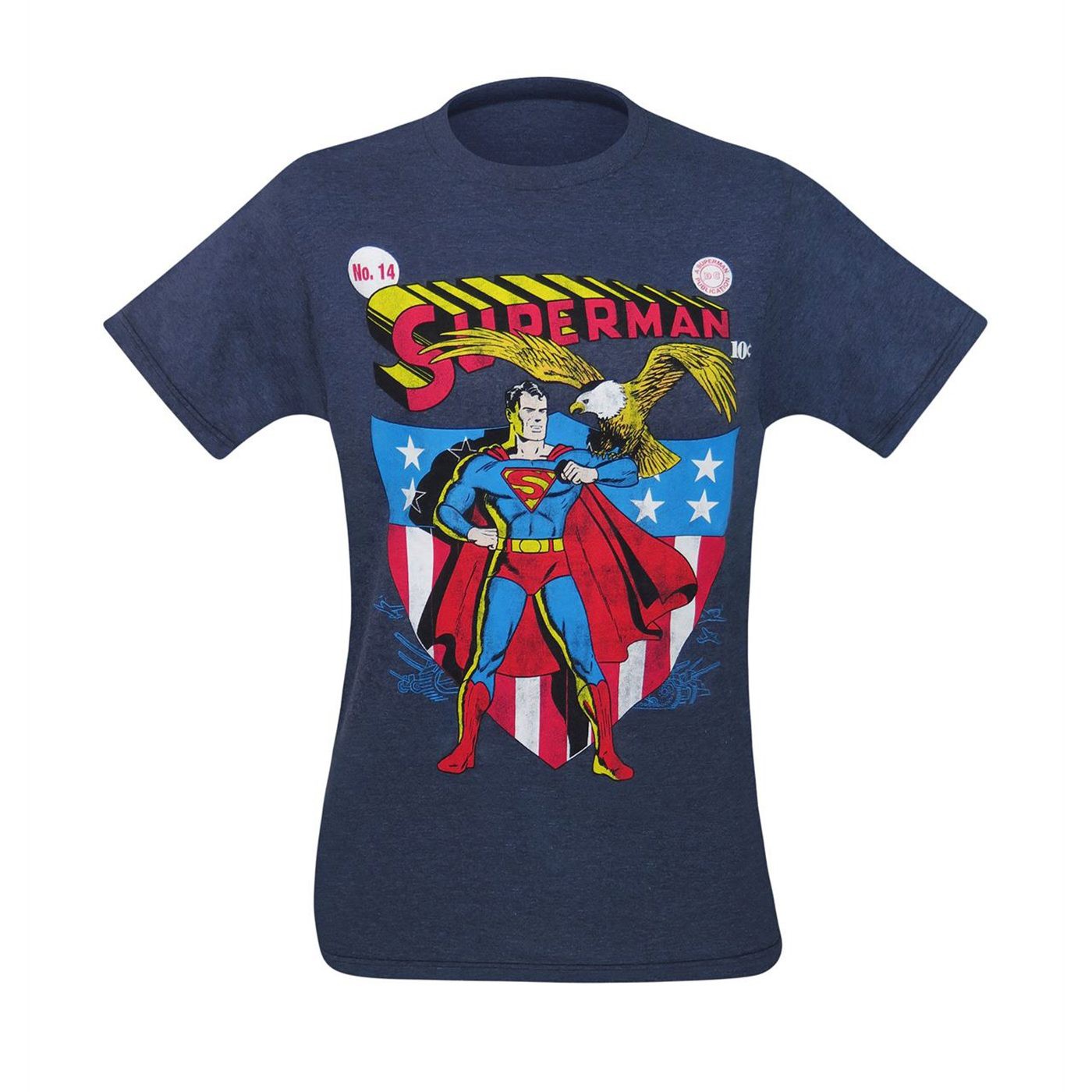 Superman America # 14 Comic Cover Men's T-Shirt, Blue