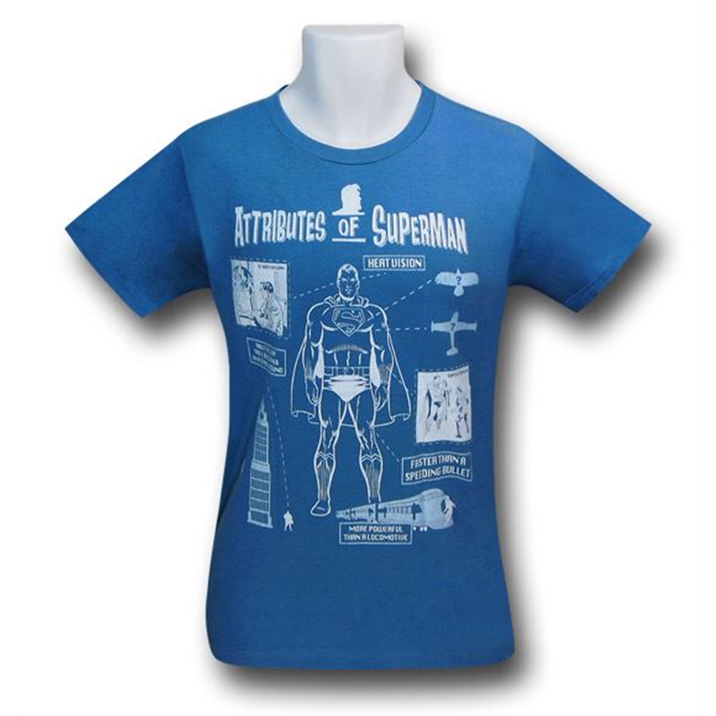 Superman Attributes 30 Single T-Shirt, Blue