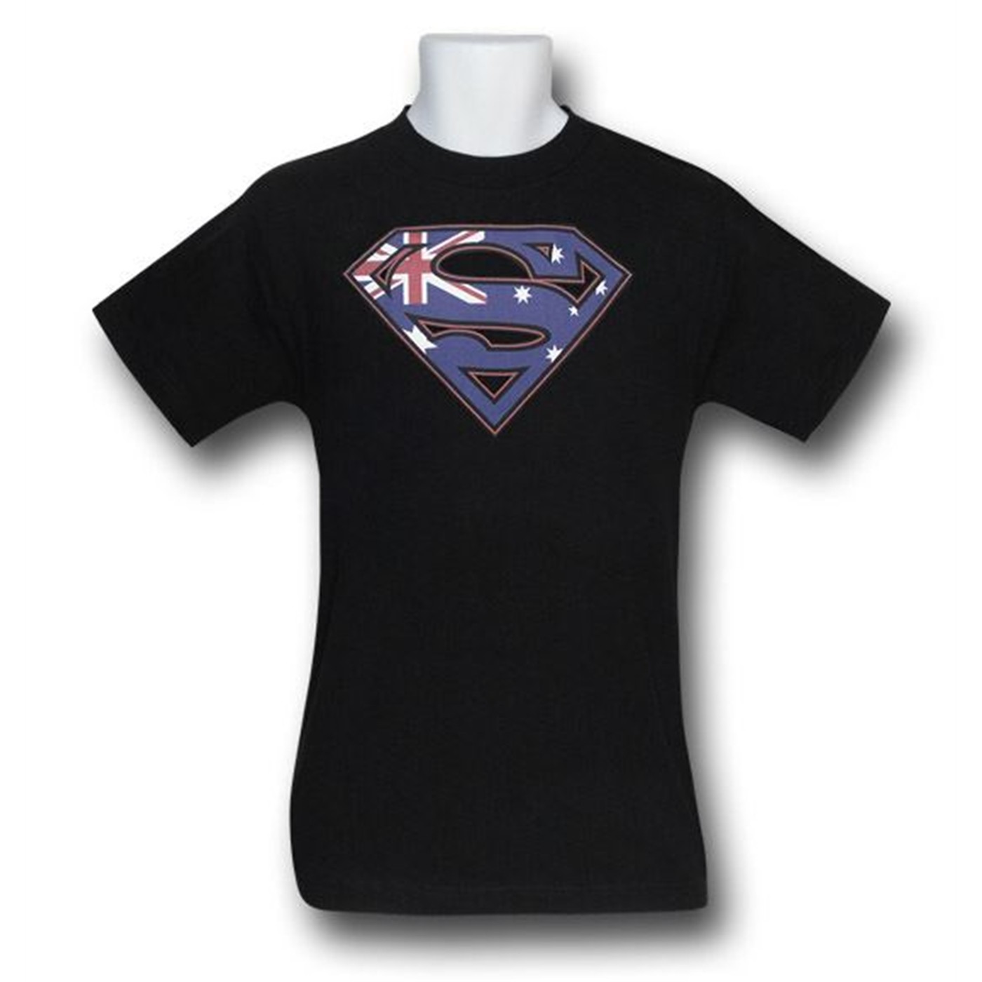 Superman Australian Flag T-Shirt, Black
