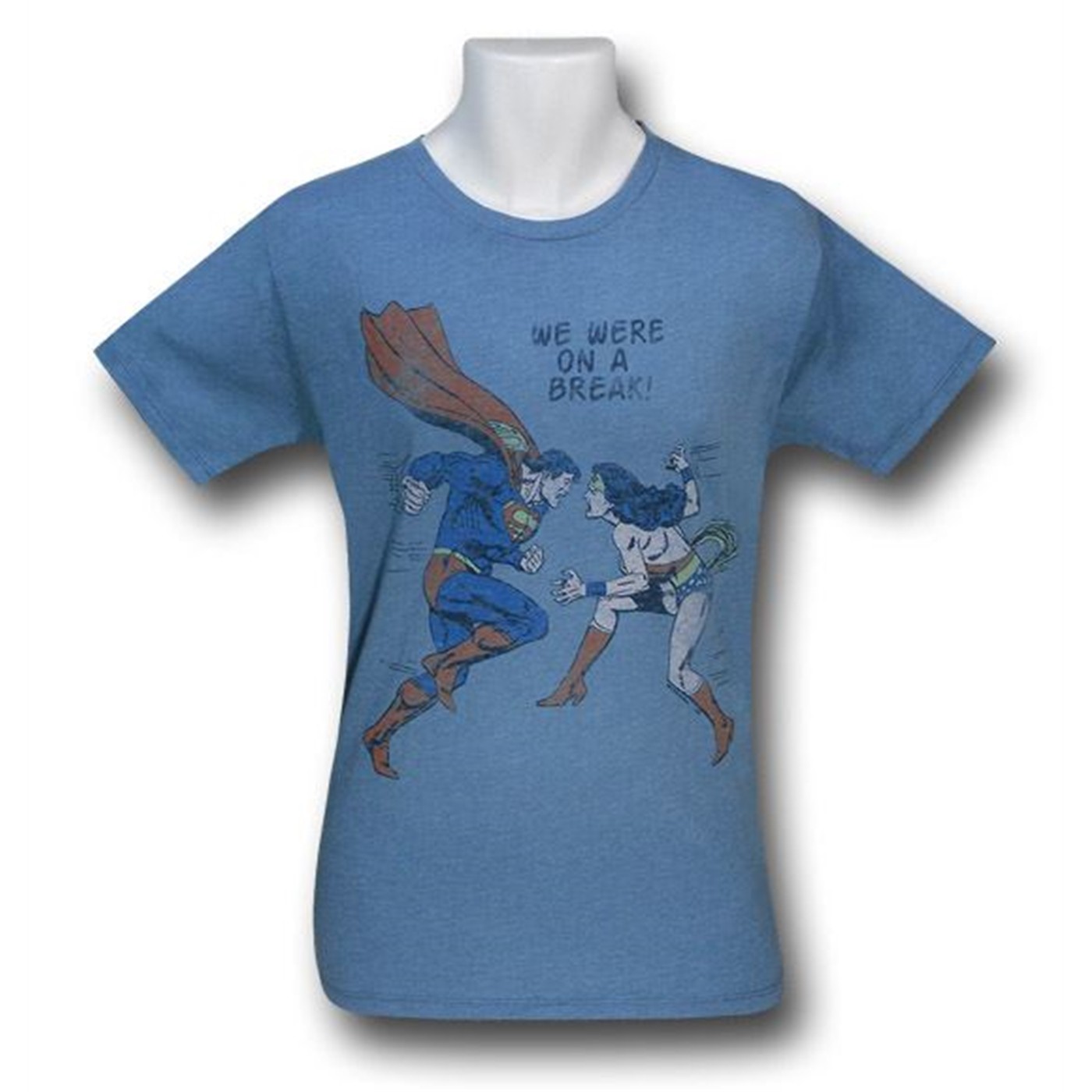 Superman On A Break Junk Food T-Shirt, Blue