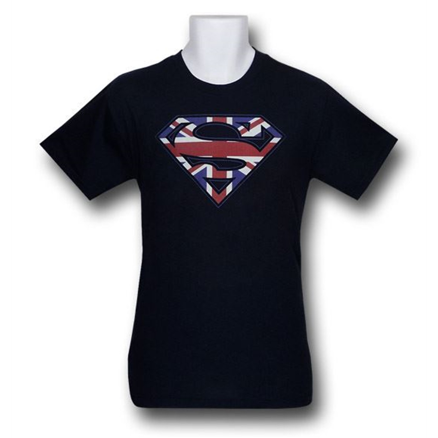 Superman Symbol T-Shirt British Flag, Blue