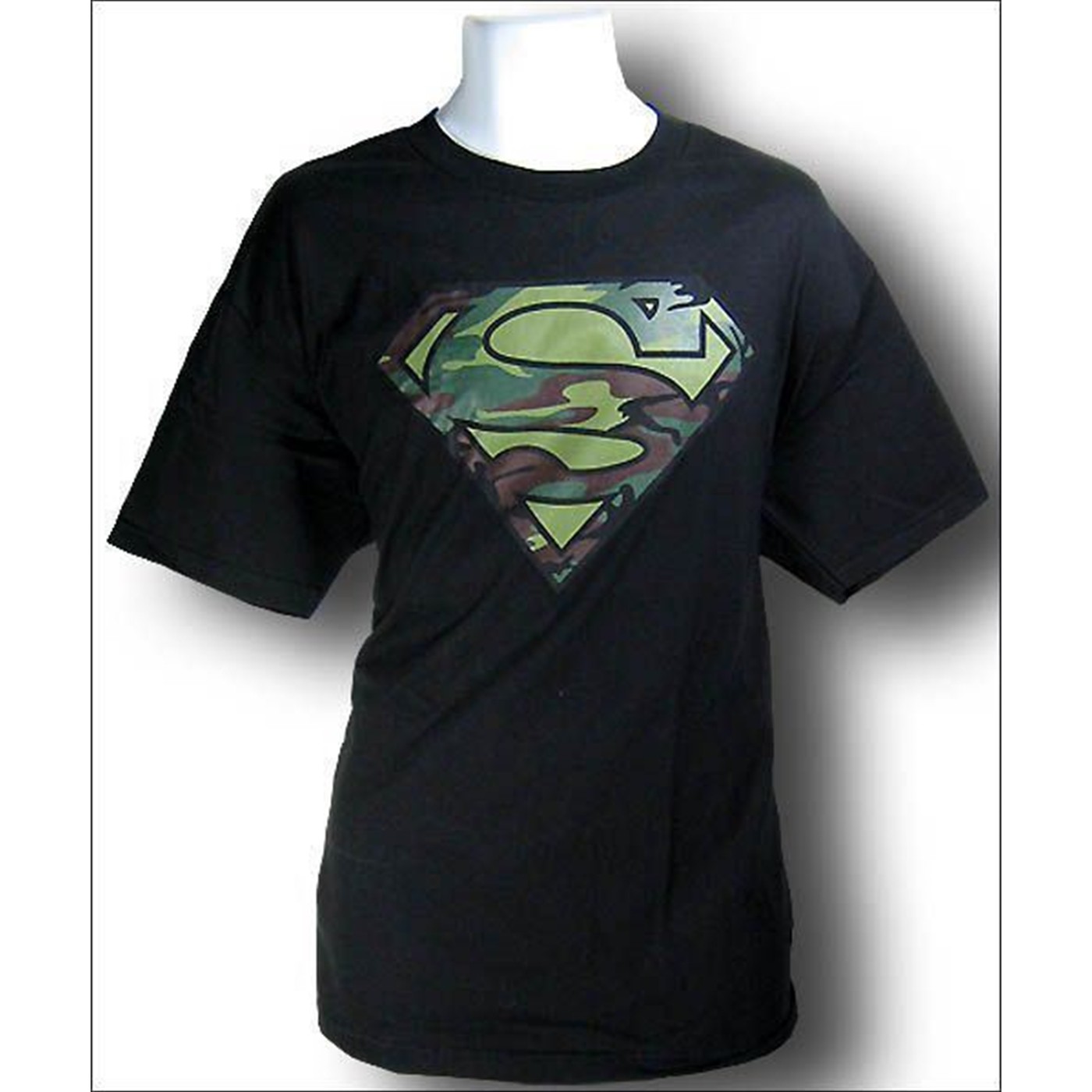 Superman Camoflauge Symbol T-Shirt, Black