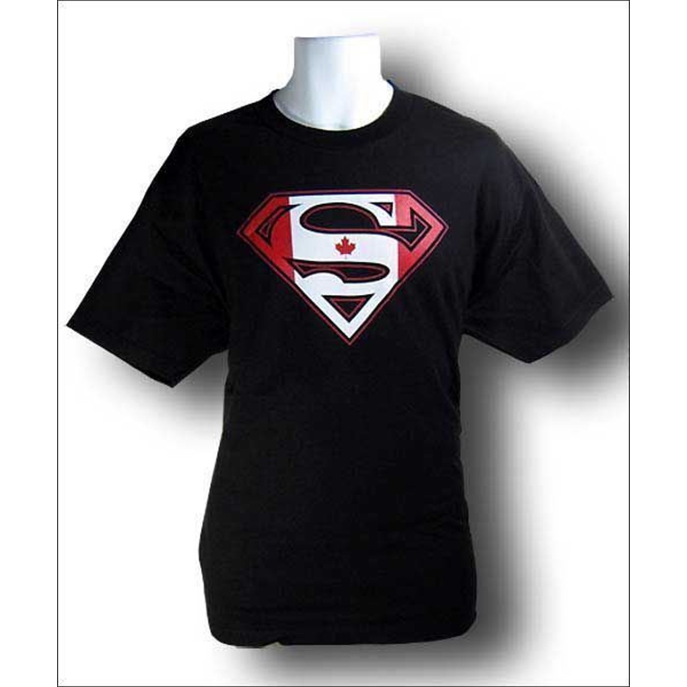 Superman Canadian Flag T-Shirt, Black