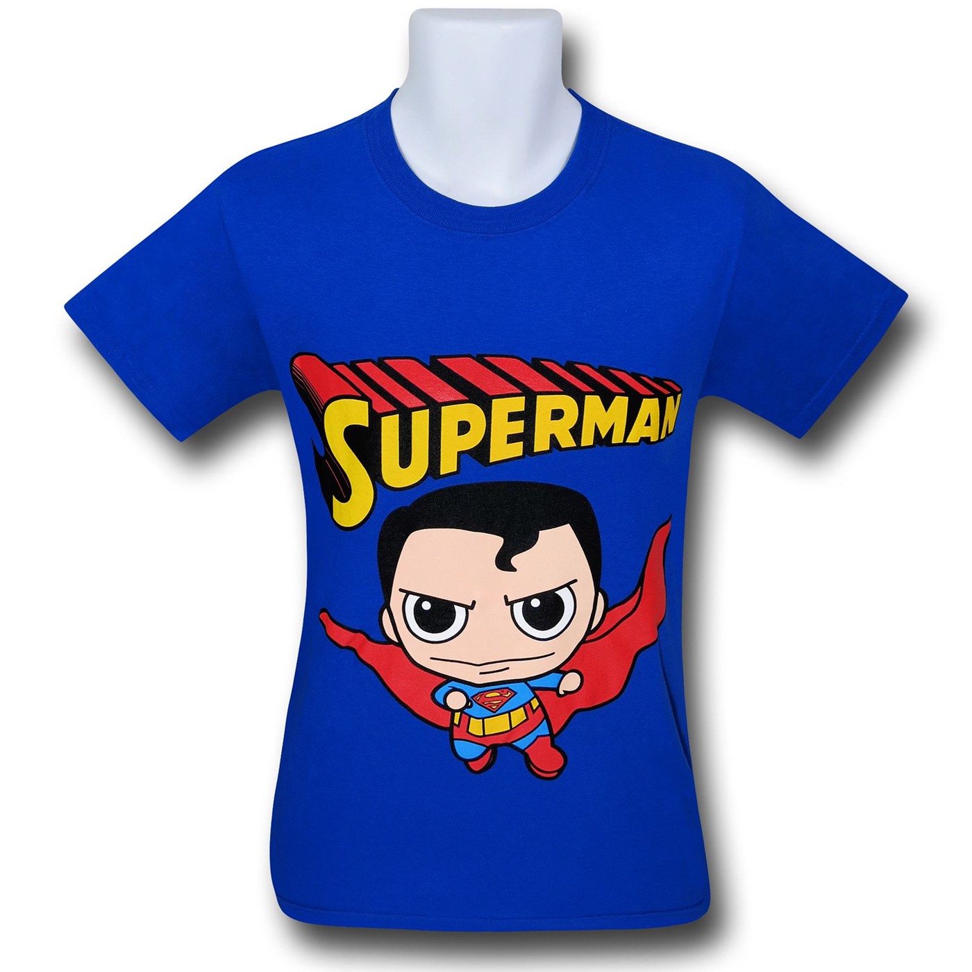 Superman Chibi Face T-Shirt, Blue