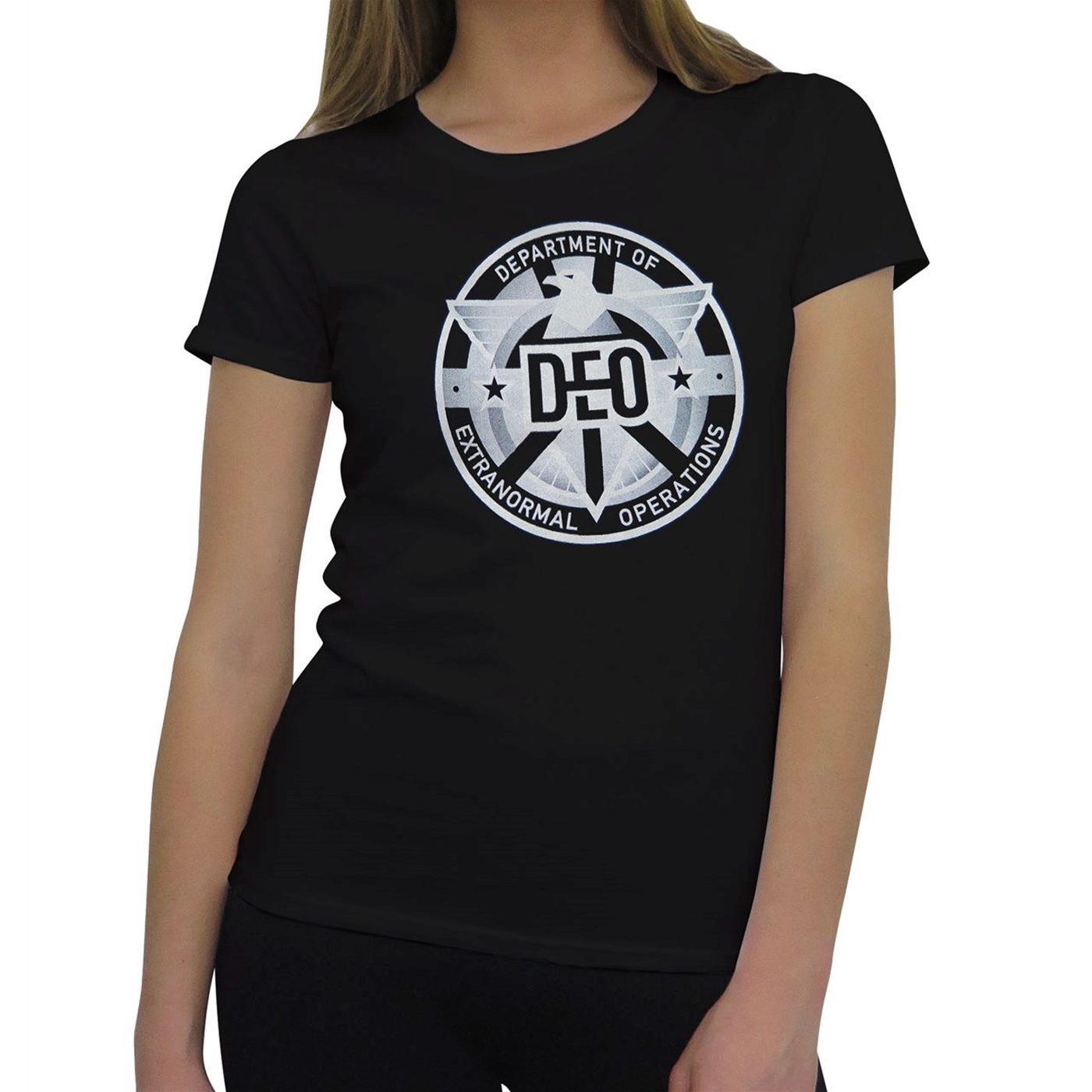 Supergirl DEO Symbol Women's T-Shirt, Black