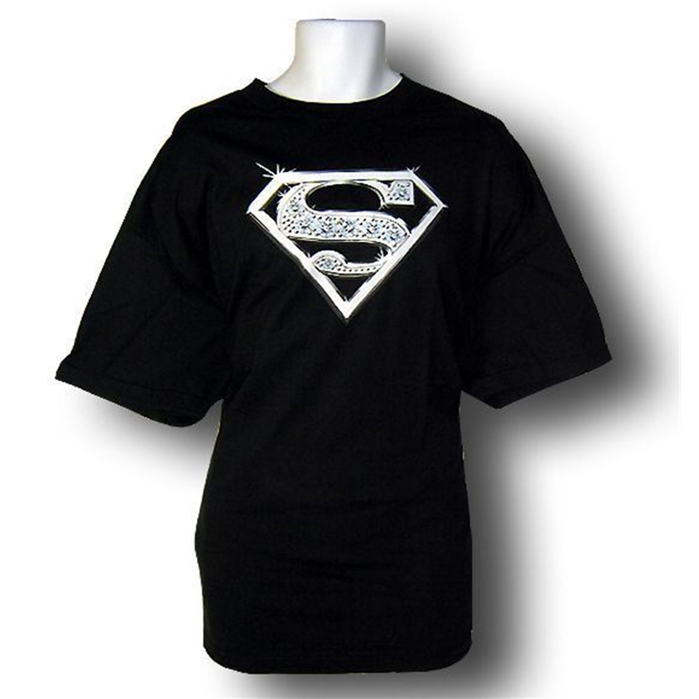 Superman Diamond Studded Symbol T-Shirt