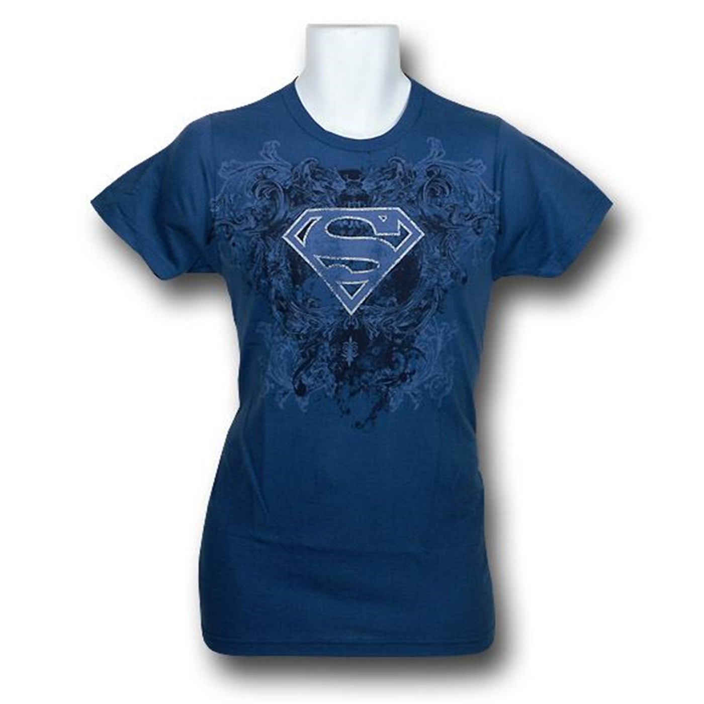 Superman Flourish 30 Single Symbol T-Shirt, Blue
