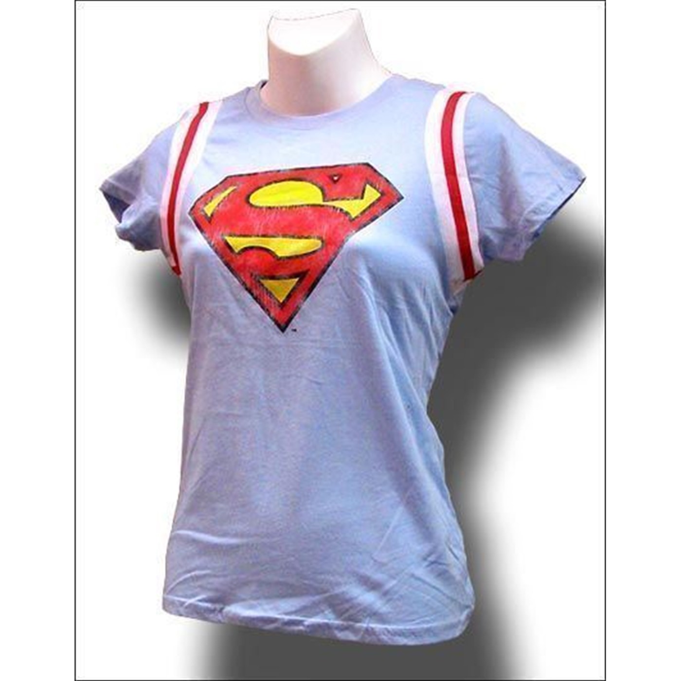 Supergirl Baseball Stripes T-Shirt
