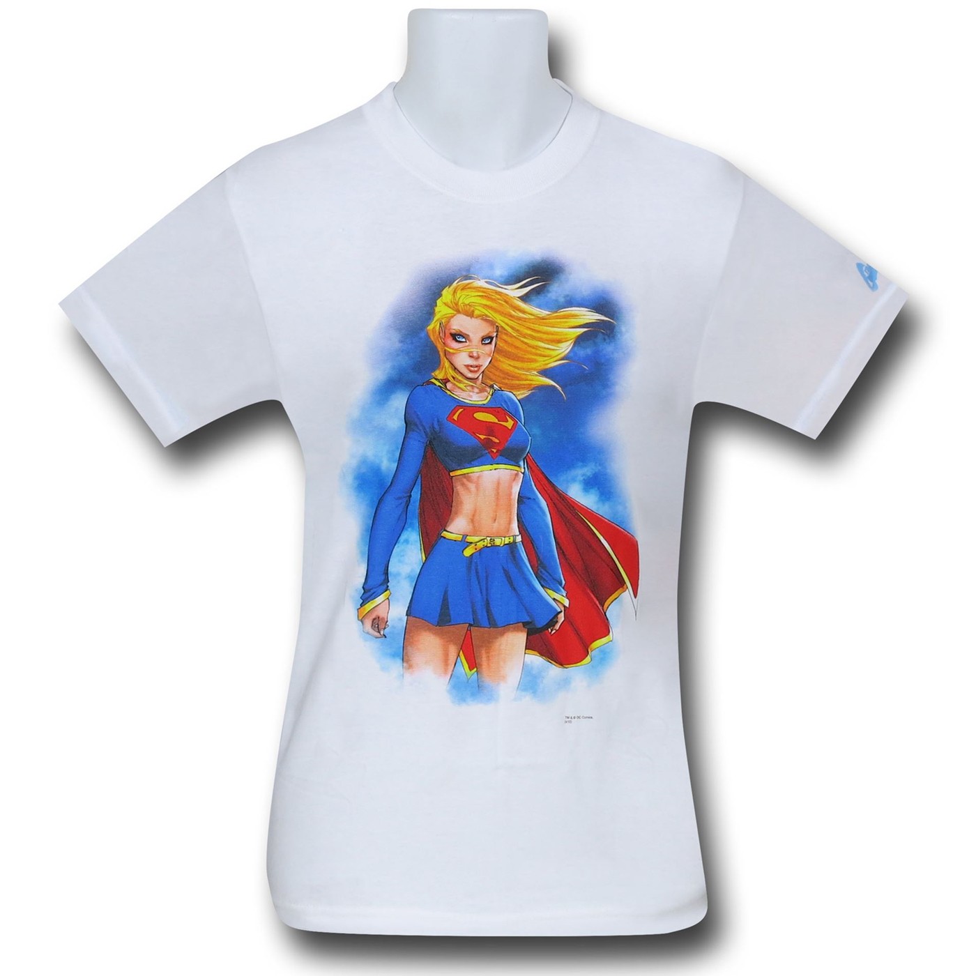 Supergirl Clouds by Michael Turner T-Shirt, White