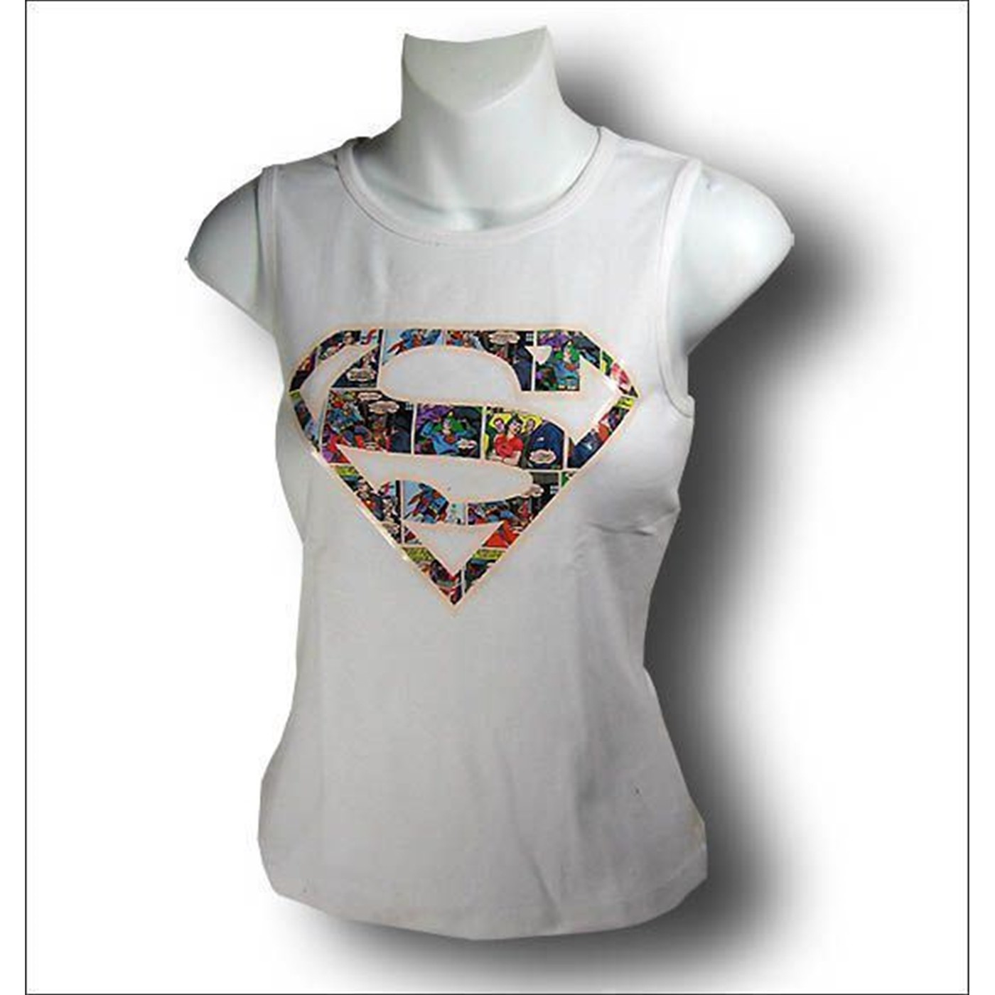 Supergirl Comic Tank Top, White