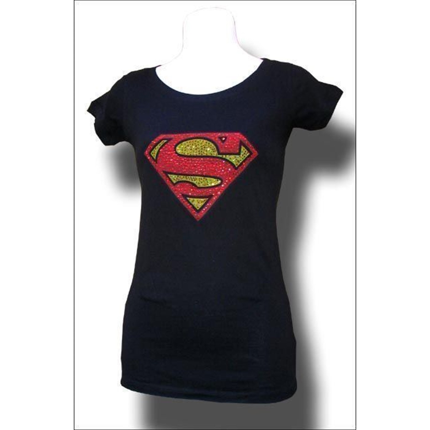 Supergirl Crystal Long Black T-Shirt 24.99